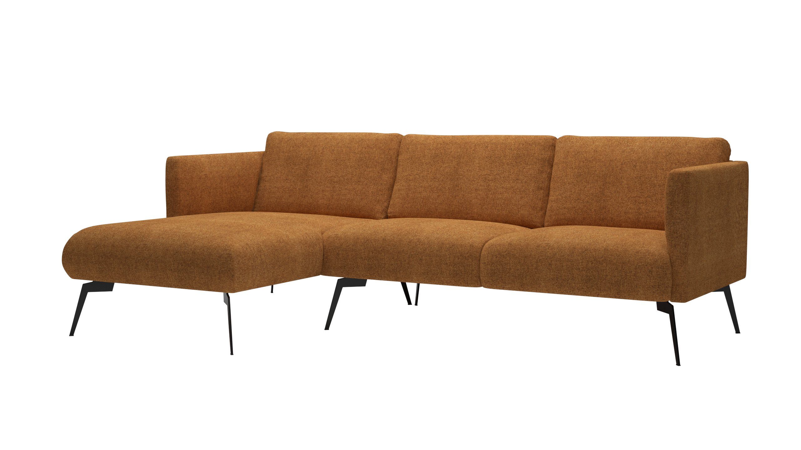 andas Ecksofa Metallbeinen schwarzen Horna, mit