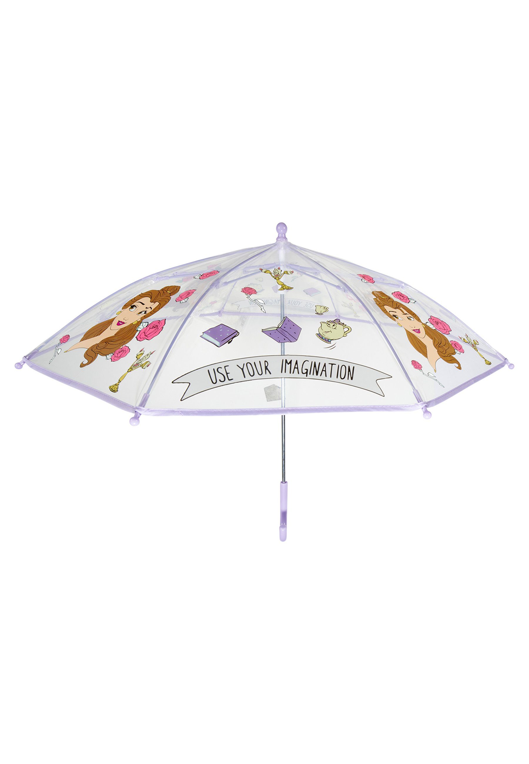 ONOMATO! Stockregenschirm Disney Princess - Regenschirm Die und Stock-Schirm Belle das Schöne Biest