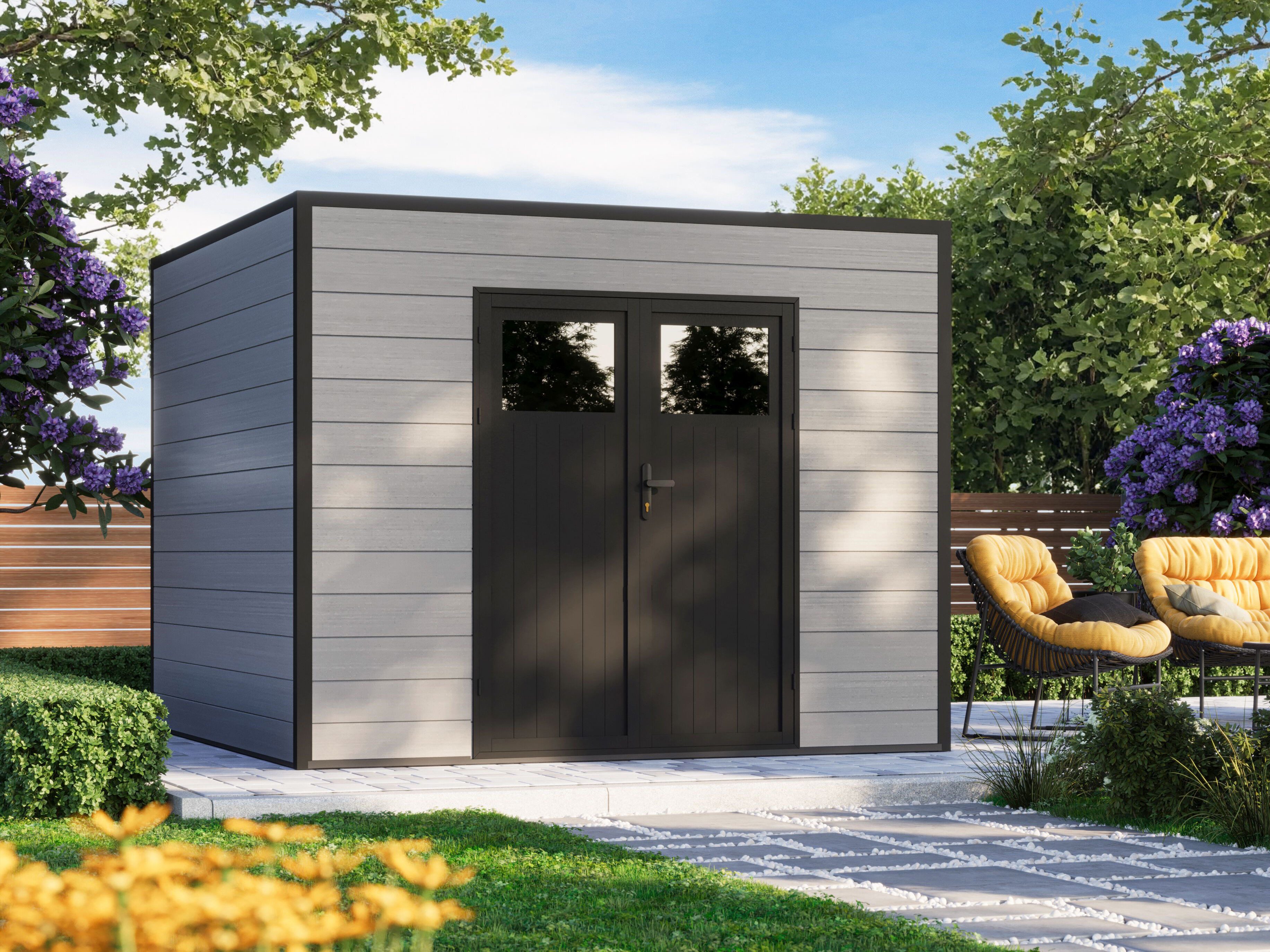 Fjordholz Gartenhaus Cubus 8,12 m², BxT: 285x285 cm