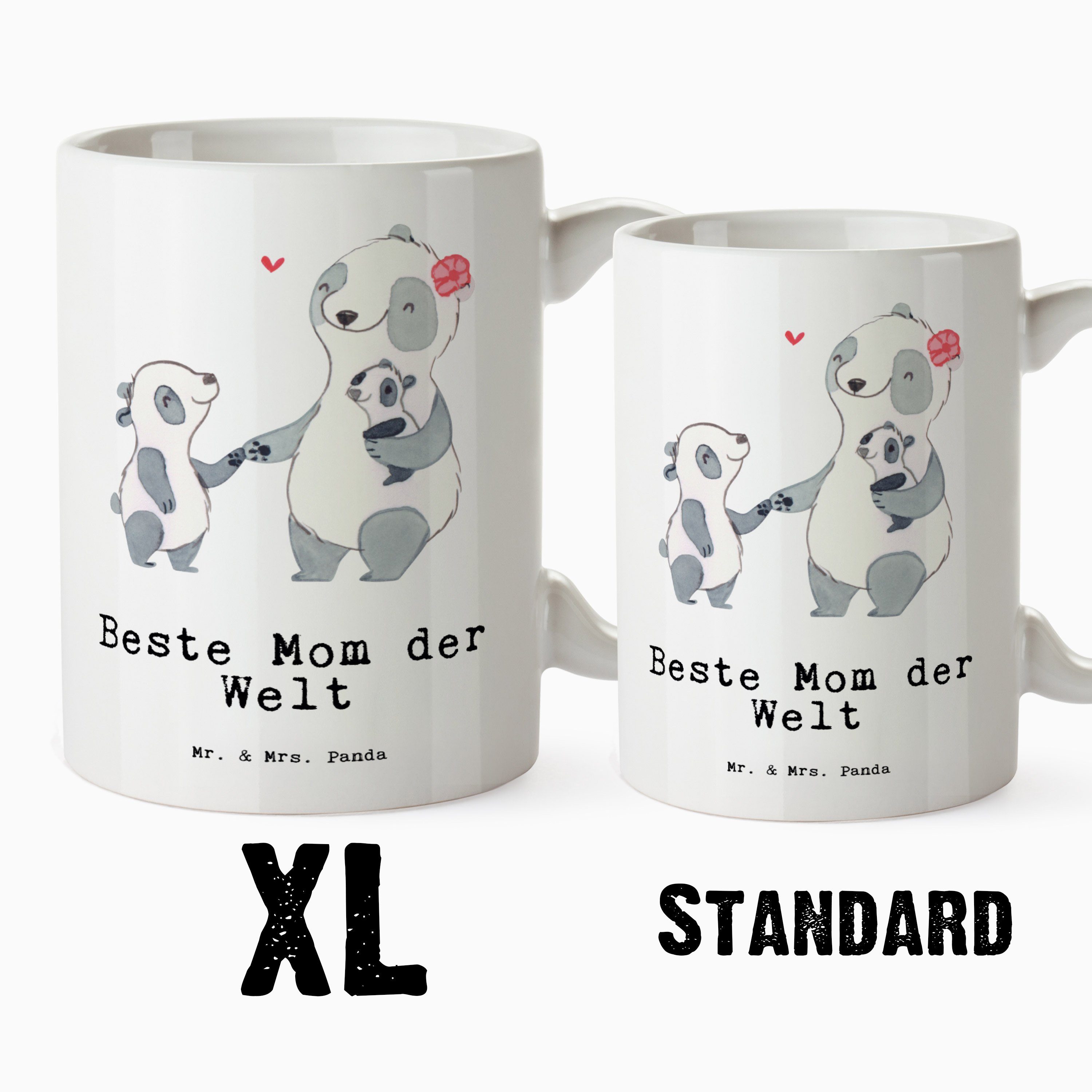 Mr. & - XL Beste Keramik Tasse Geschenk, Tasse Tasse, Panda Ge, Panda XL Welt Teetasse, XL Mrs. der - Mom Weiß