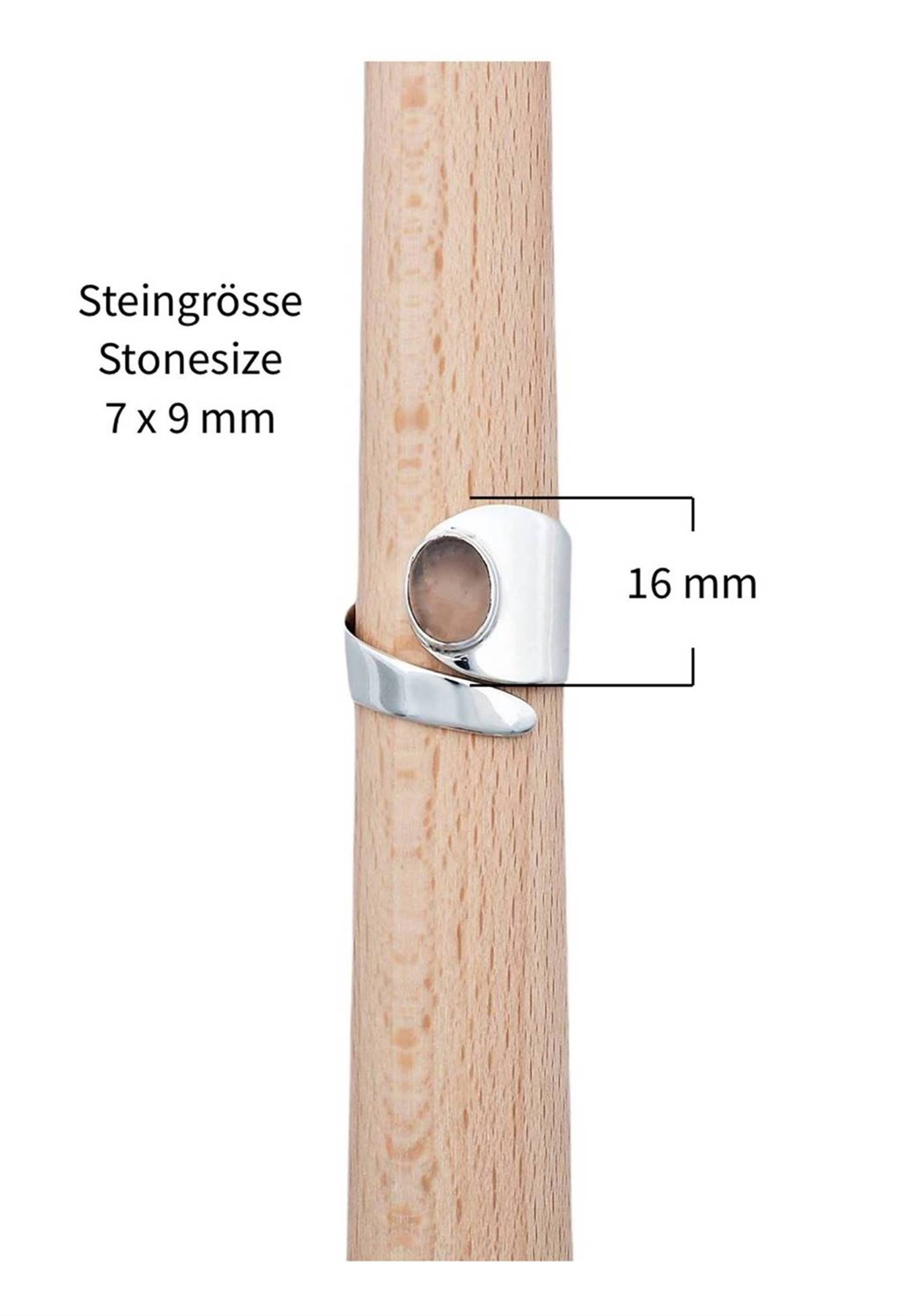 925er Silberring Rosenquarz mantraroma mit Silber