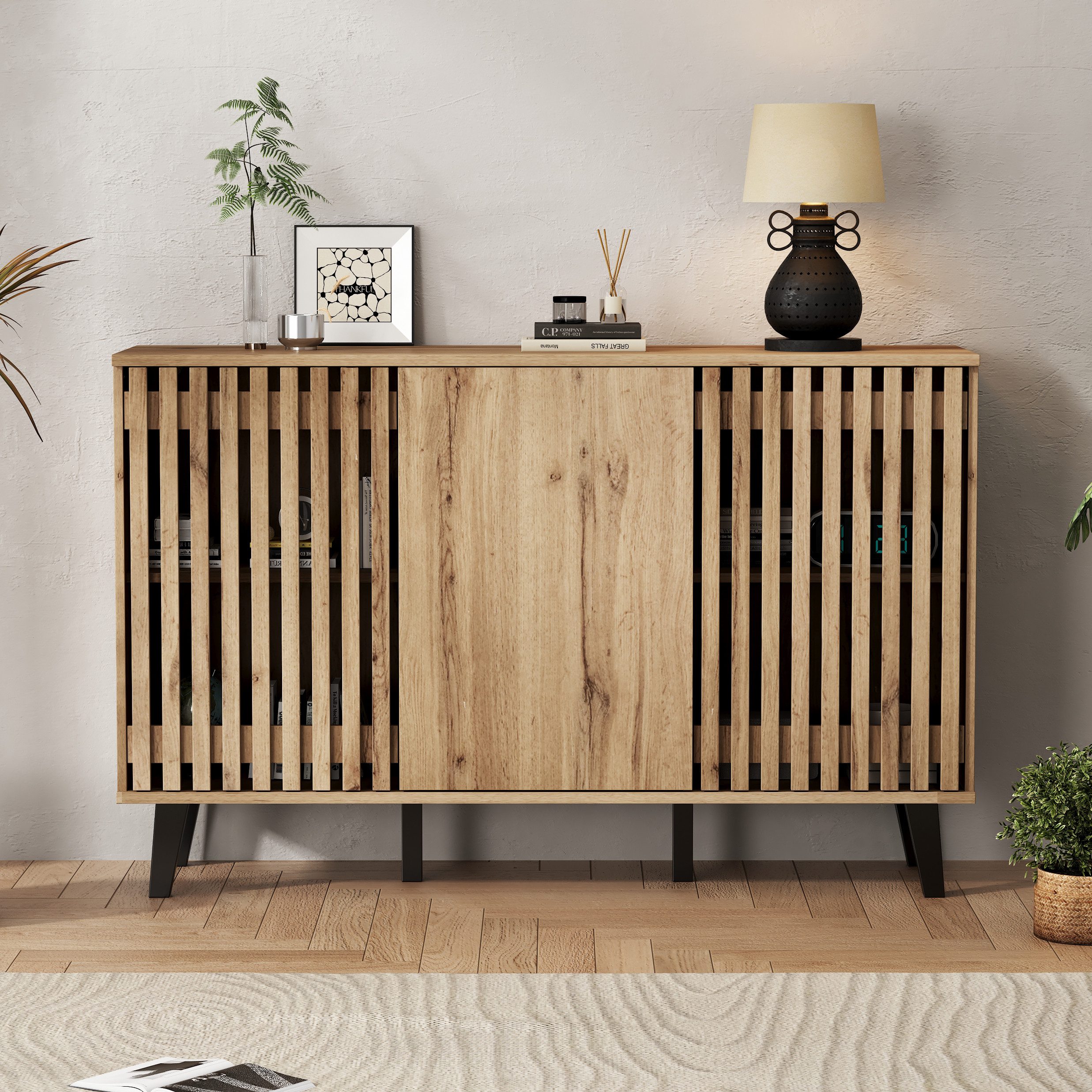 KLAM HOME Sideboard 150*40*95cm Seitenschrank, Wohnzimmer-Beistelltisch, günstig online kaufen
