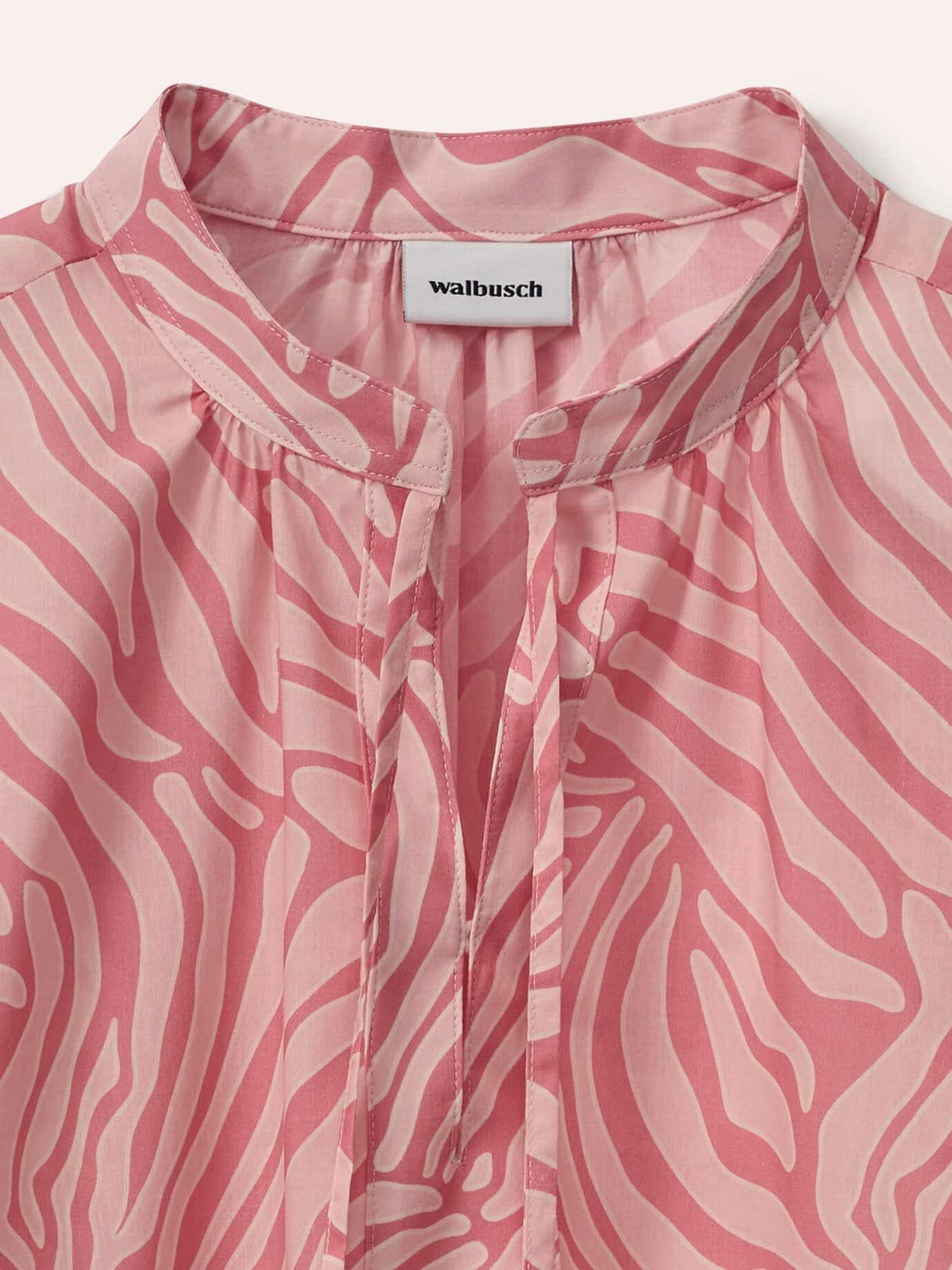 Walbusch Shirtbluse Damen Shirtbluse aus Baumwollmix Stehkragen Langarm, modern, pflegeleicht, atmungsaktiv – Bild 4 von 4