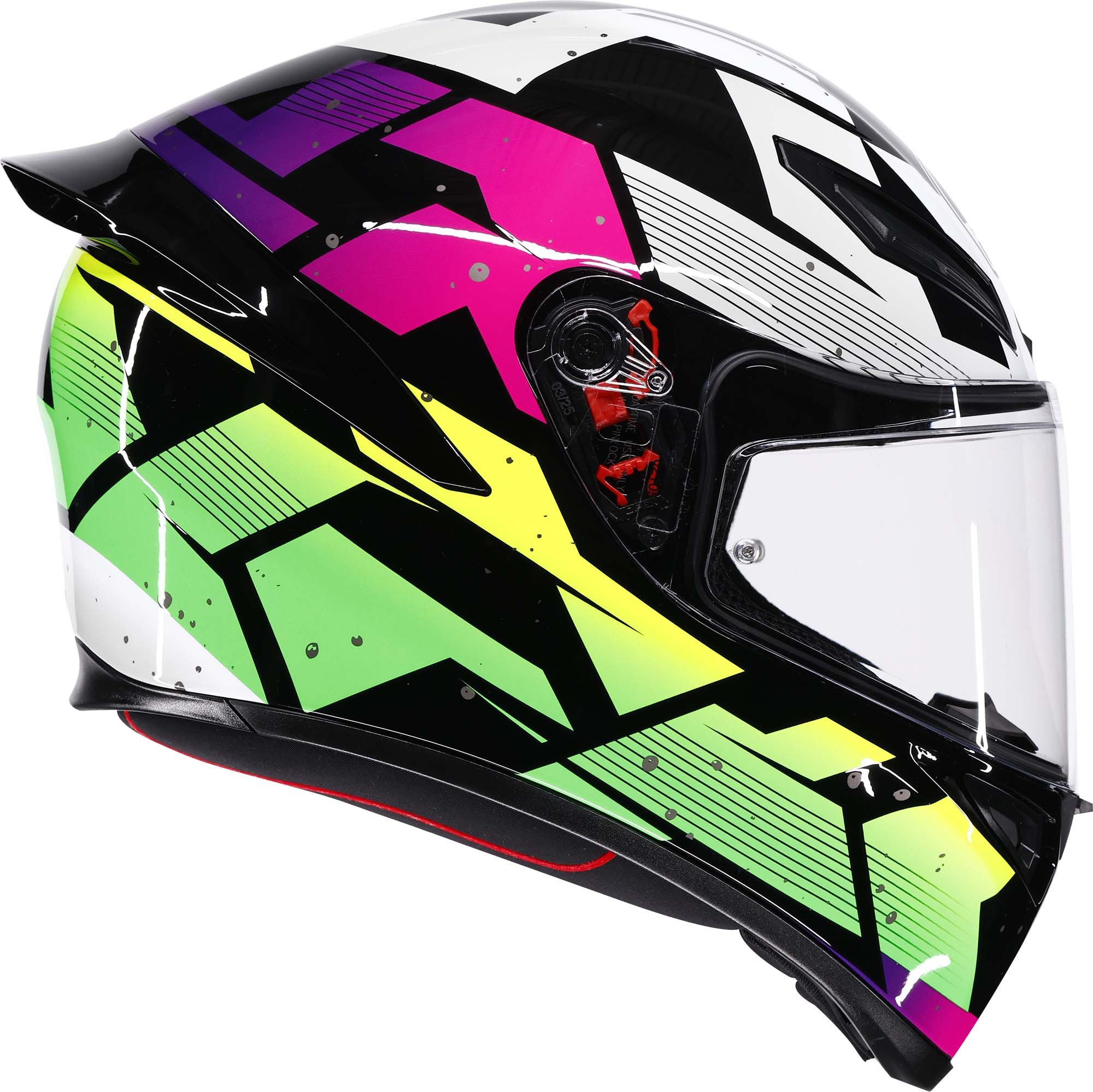 AGV Motorradhelm K1 S Punkpulse Helm, Vorbereitet Für Kommunikationssystem,geeignet Brillenträger,vorbe