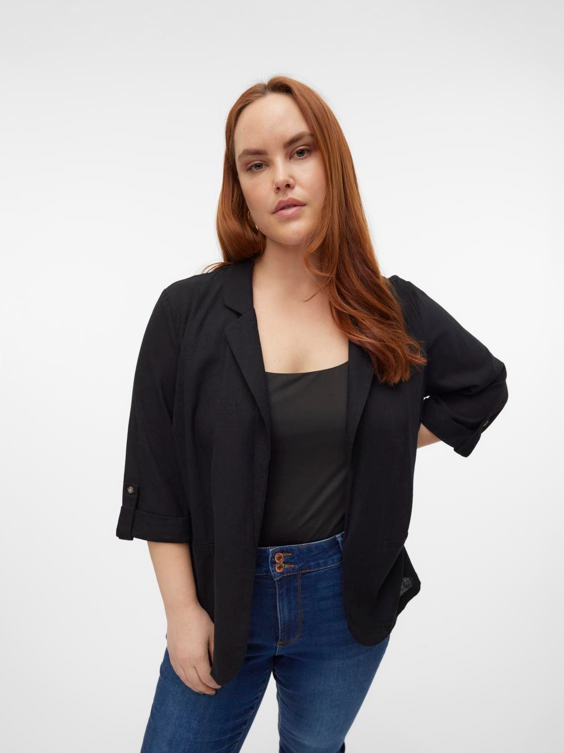 Vero Moda Curve Kurzblazer VMCJESMILO 3/4 BLAZER WVN GA NOOS CUR günstig online kaufen