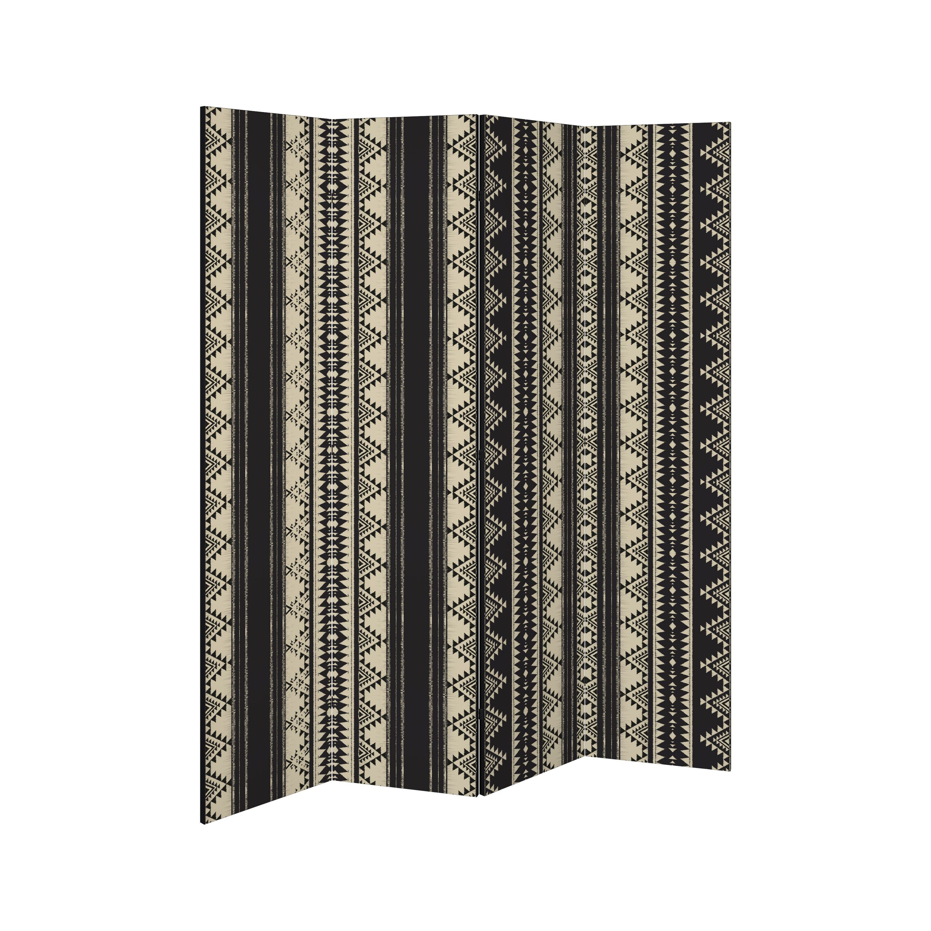 SPACEREBELS Paravent AZTEC (4 St), Raumteiler mit 4 Paneelen, einseitig bedruckt, 152 x 168 cm