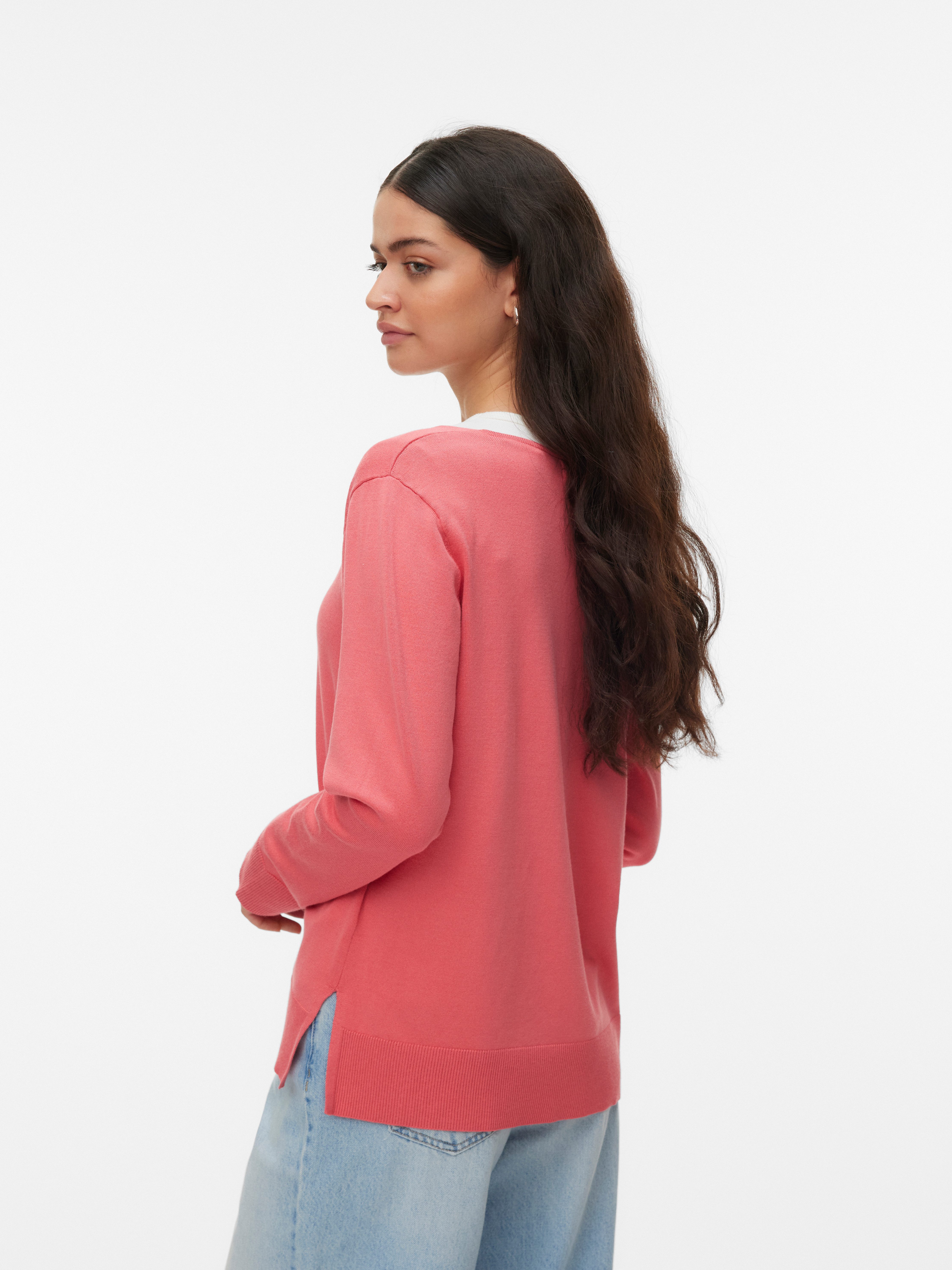 Vero Moda Strickpullover VMSILJE LS V-NECK PULLOVER GA NOOS