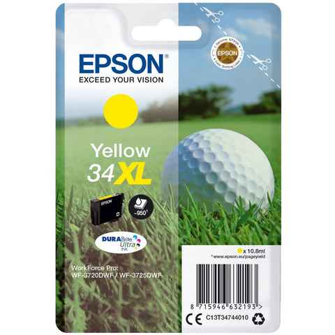 Epson Epson Golf ball Singlepack Yellow 34XL DURABrite Ultra Ink Tintenpatrone