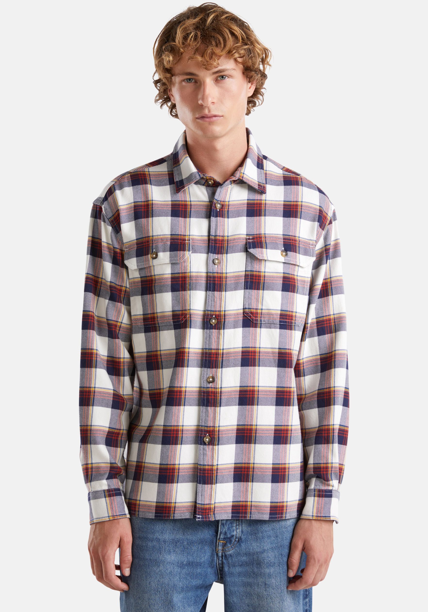 United Colors of Benetton Langarmhemd mit Brusttaschen