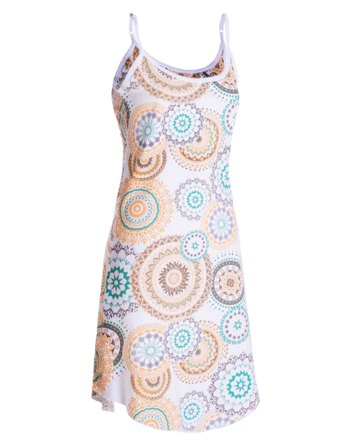 Vishes Minikleid Damen Sommer-Kleider Jersey-Kleid Mini-Kleid Spagettiträger-Kleid Goa, Guru, Hippie Style – Bild 4 von 4
