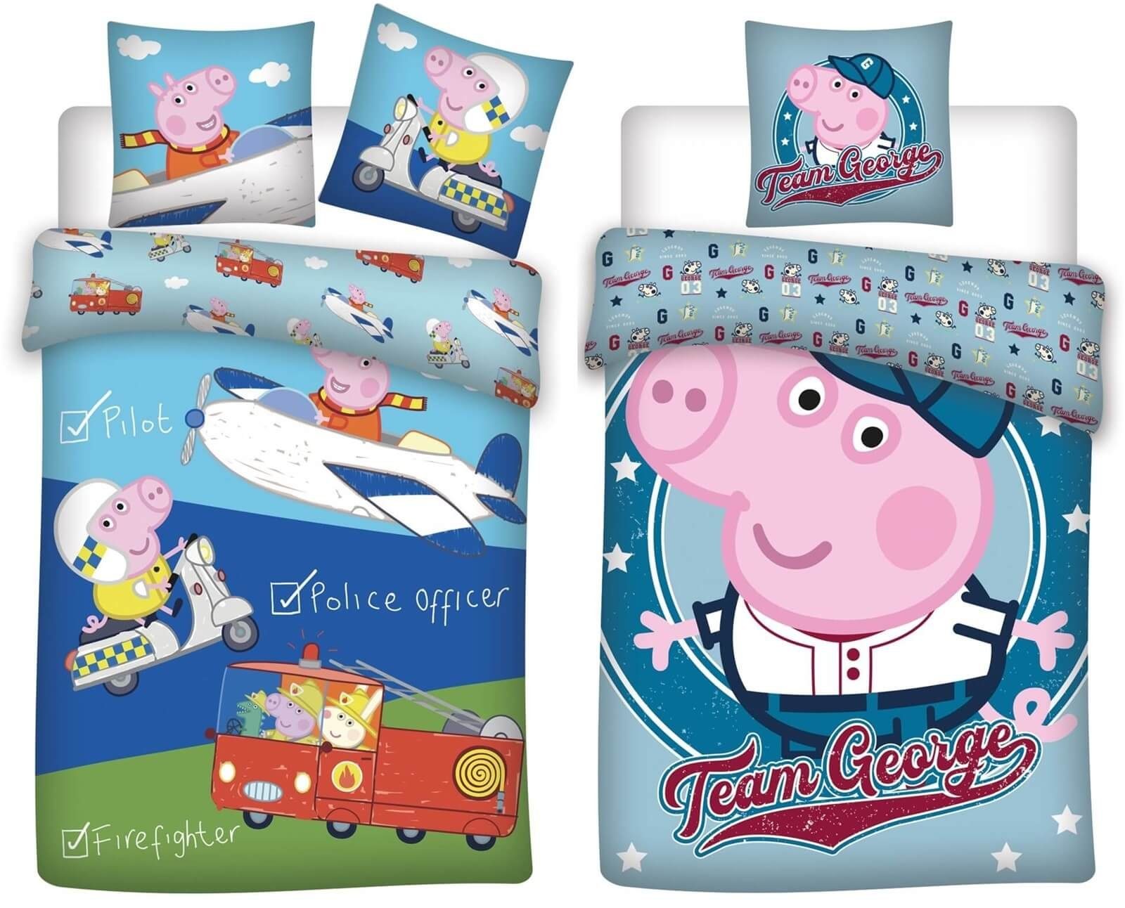 Babybettwäsche »Peppa Pig Wutz - George - 2 x Baby-Bettwäsche-Set mit  Wendemotiv, 100x135 & 40x60«, Peppa Pig, 100% Baumwolle online kaufen | OTTO