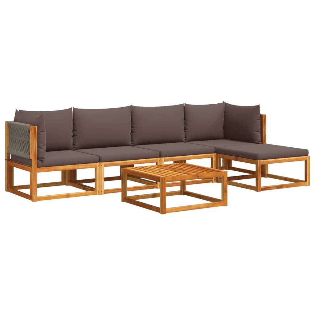 vidaXL Loungesofa 6-tlg. Garten-Sofagarnitur mit Kissen günstig online kaufen