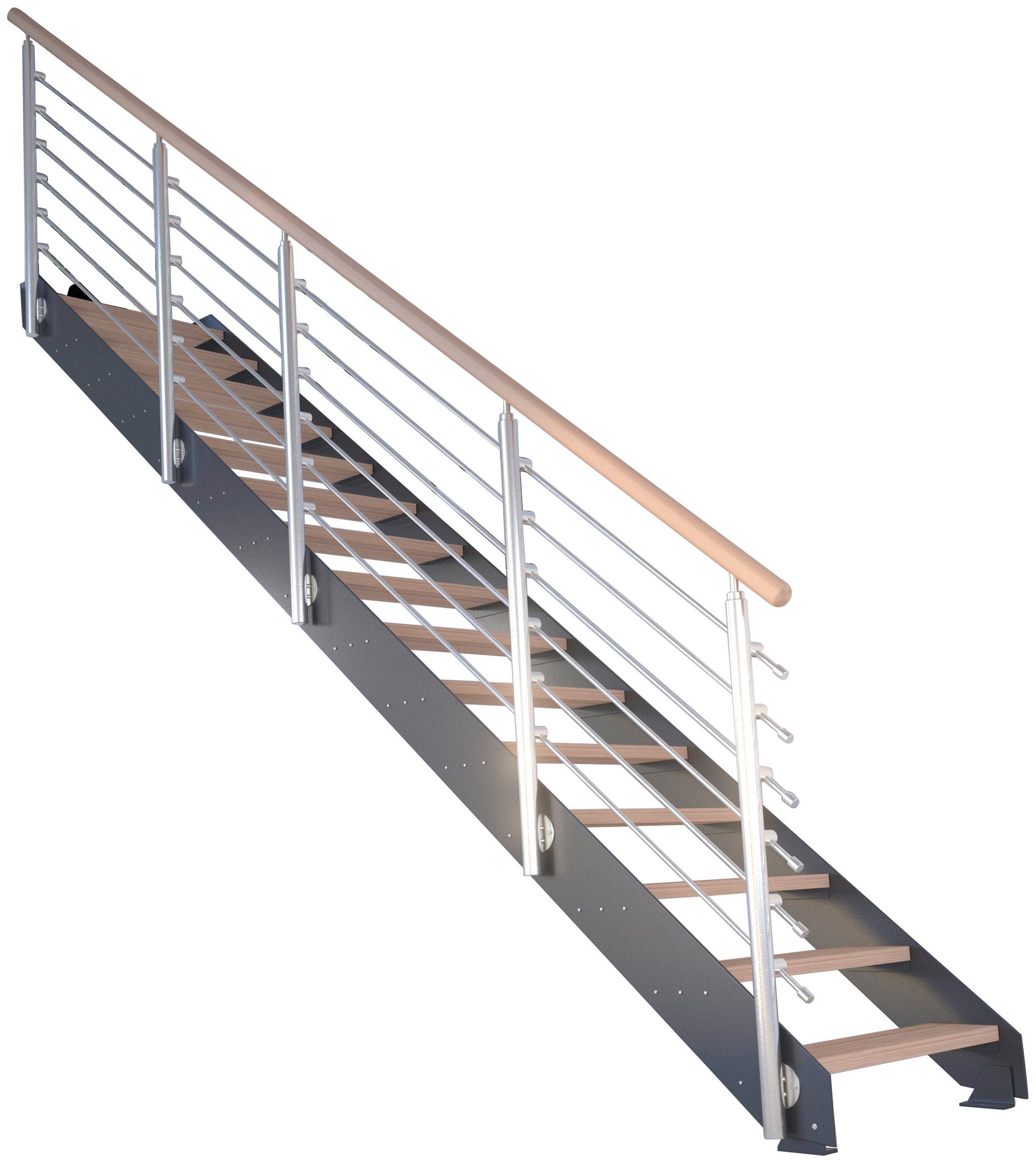 Stufen Kos, Starwood offen, Systemtreppe Design, Geteilte