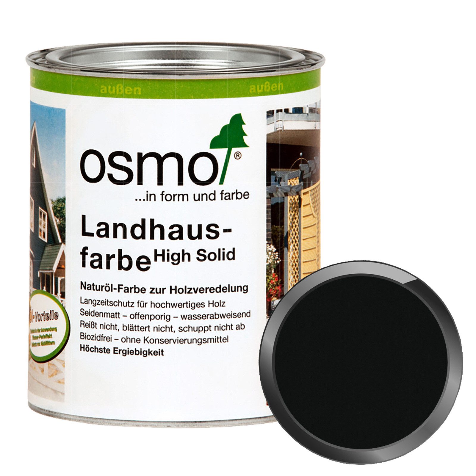 osmo Wetterschutzfarbe Landhausfarbe High Solid 2,5 LTR