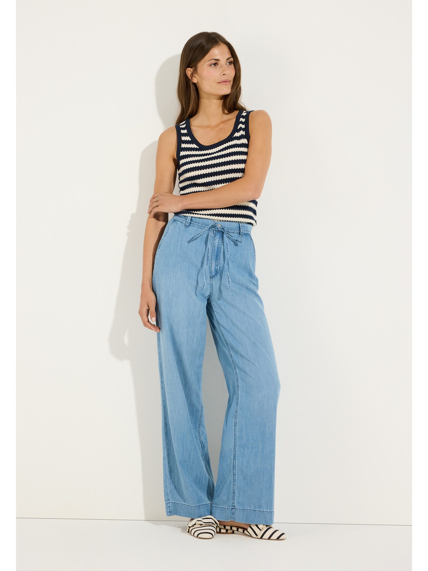 MORE&MORE Regular-fit-Jeans fließende, leichte Jeans