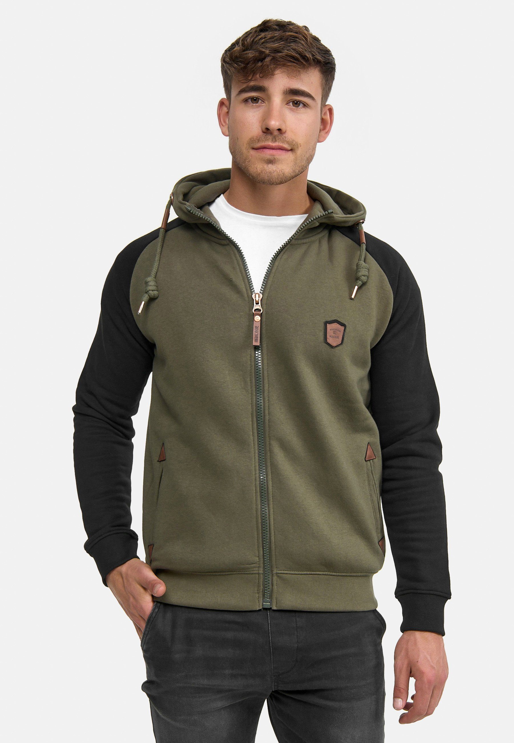 Indicode Hoodie Arbutus Army