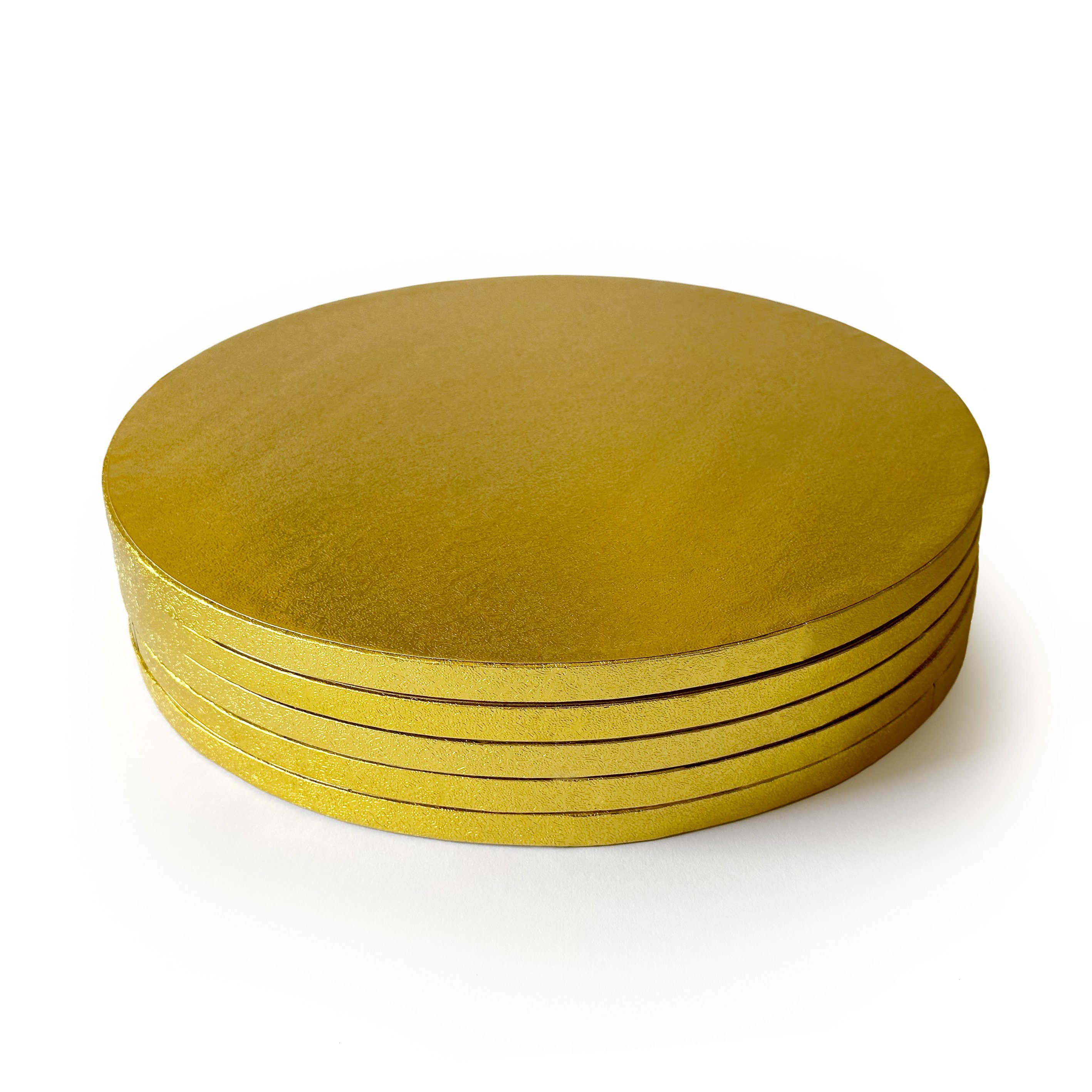Miss Bakery's House Tortenplatte Cake Drum rund, Folienbeschichtet, (30 cm, 5-tlg., Gold Grape), transportieren, stapeln und präsentieren