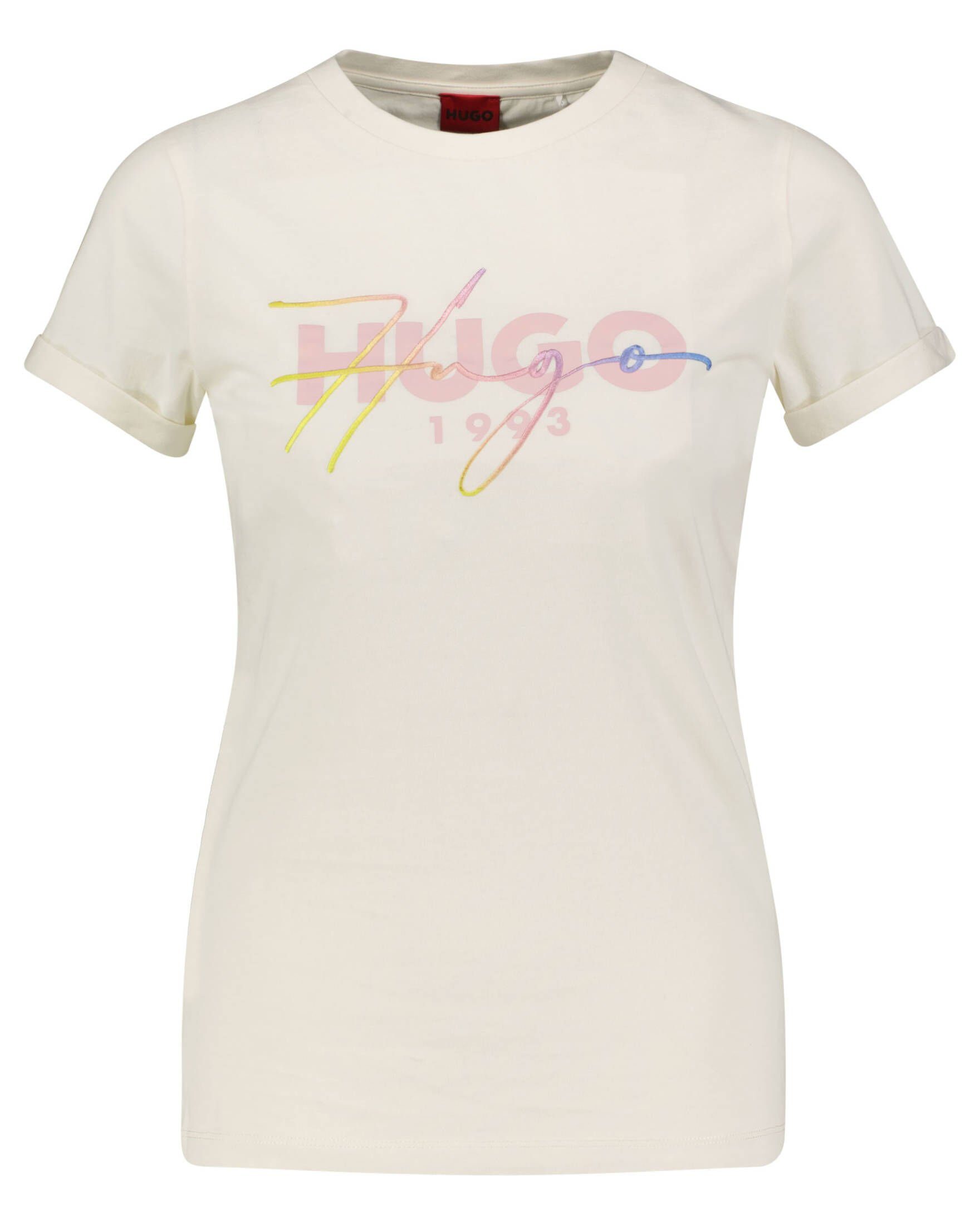 HUGO T-Shirt Damen T-Shirt THE SLIM TEE (1-tlg) weiß (100)