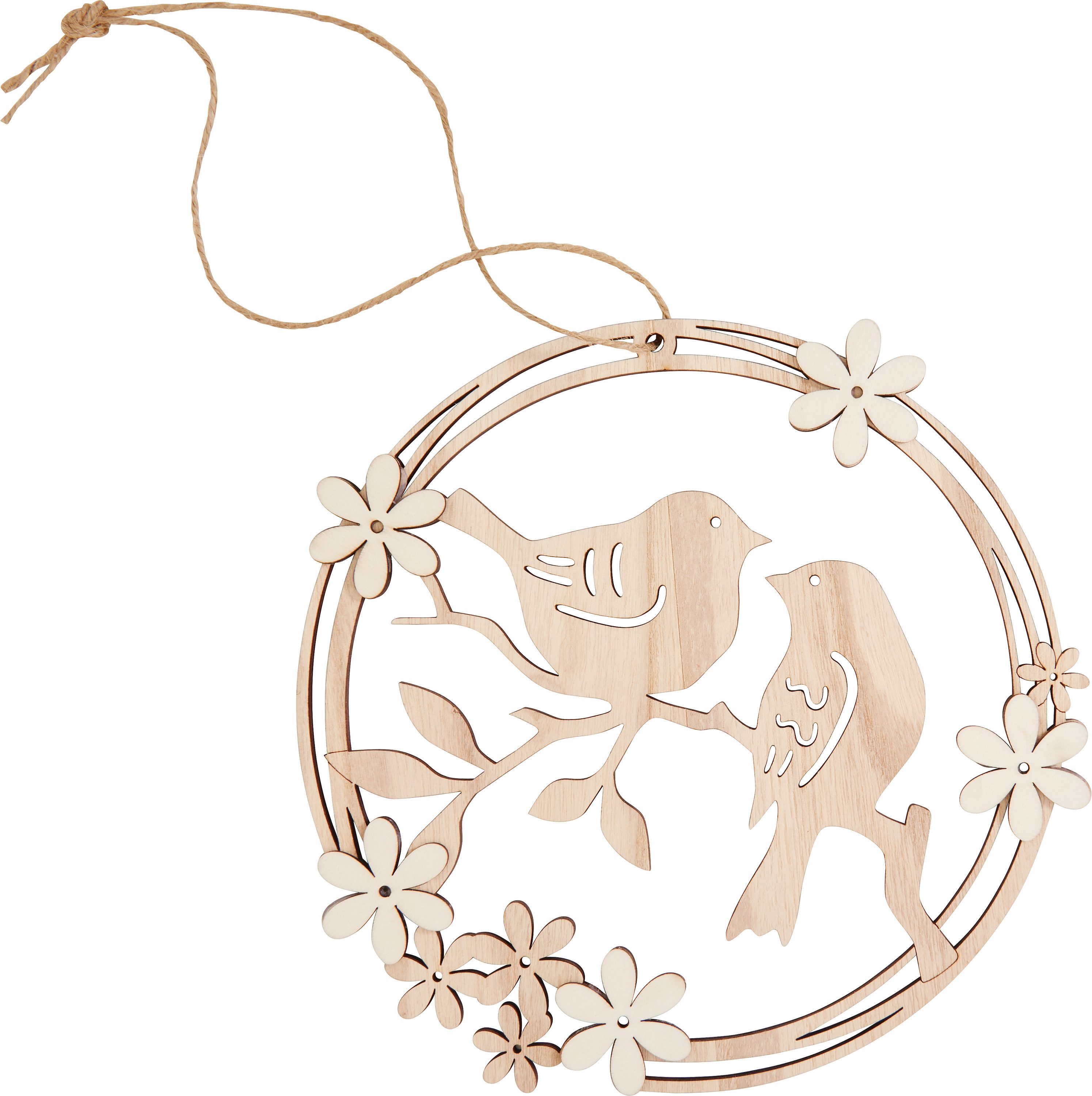 VBS Dekoobjekt Holz-Kranz 'Vögel', 7 Teile günstig online kaufen