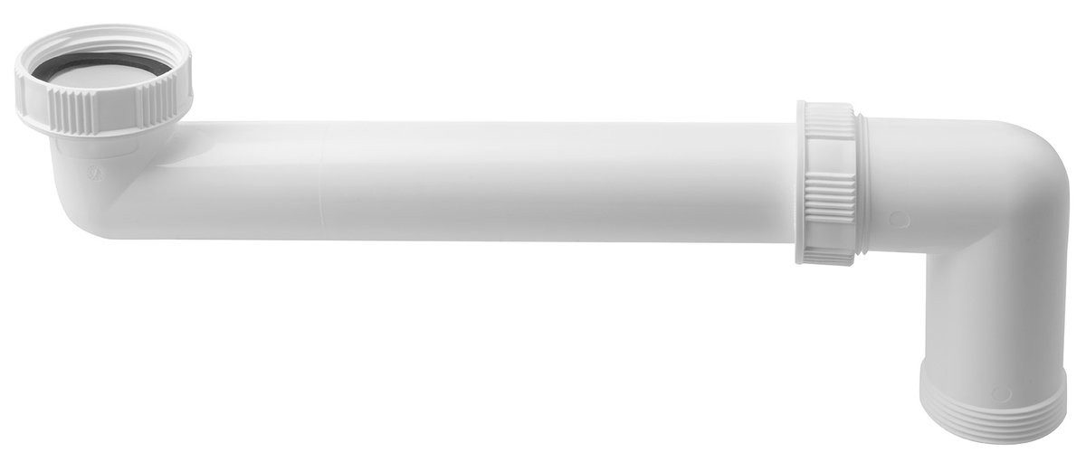 Bruckner Siphon Spülbecken-Ablauf raumsparend 6/4", Weiß, Bruckner-155-134-0