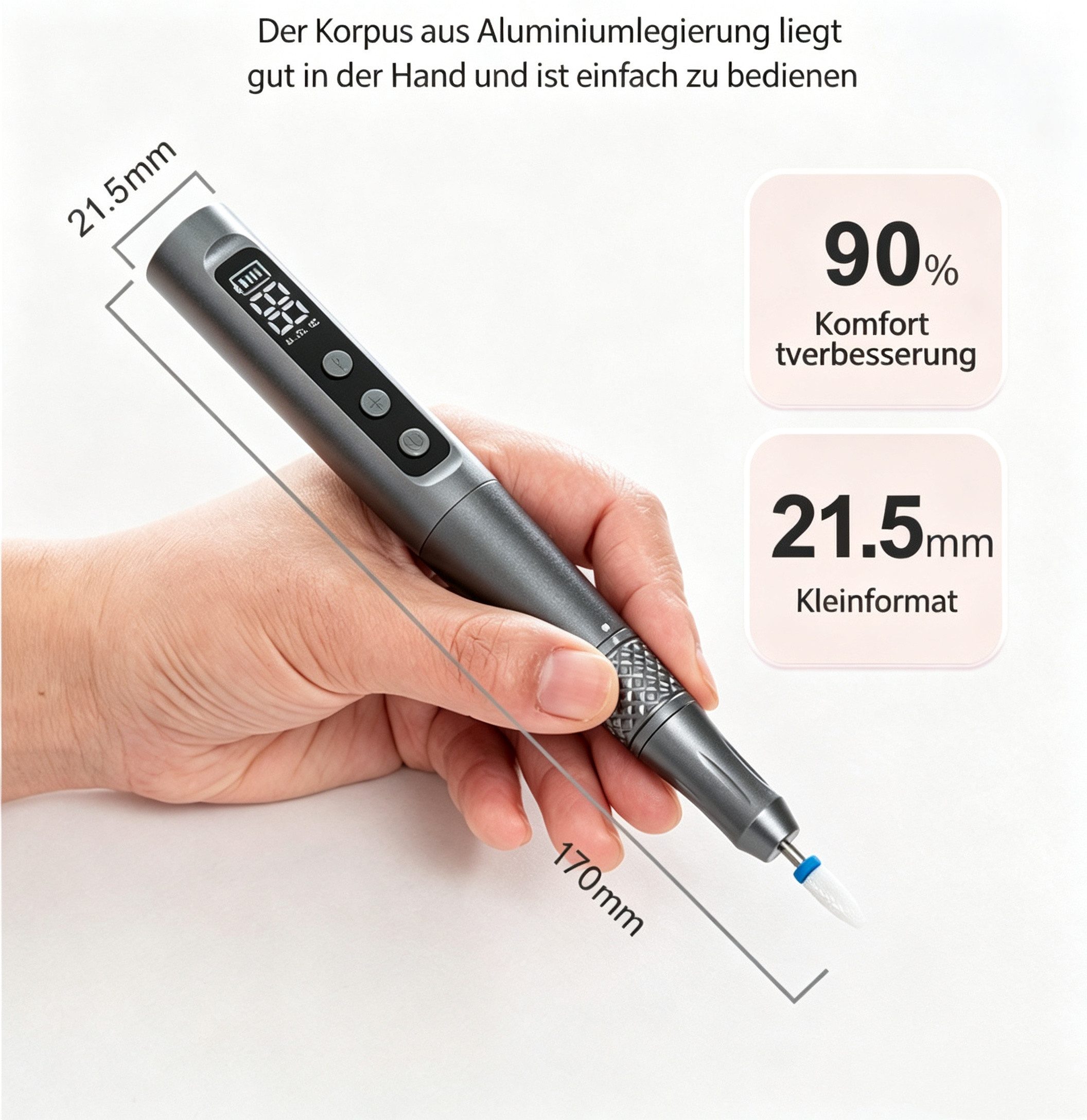 inschimmer Maniküre-Pediküre-Set 12-in-1 Kabellose Nagelfräser 35000 U/Min Elektrische Maniküre Set – Bild 5 von 5