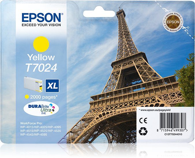 Eiffel Tintenpatrone Epson gelb Tintenpatrone Tower 2k Yellow Epson XL