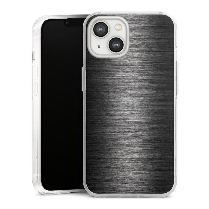 DeinDesign Handyhülle Metallic Look Metal Anthrazit Metal Look - Anthrazit Apple iPhone 14 Hülle Bumper Case Handy Schutzhülle Smartphone Cover