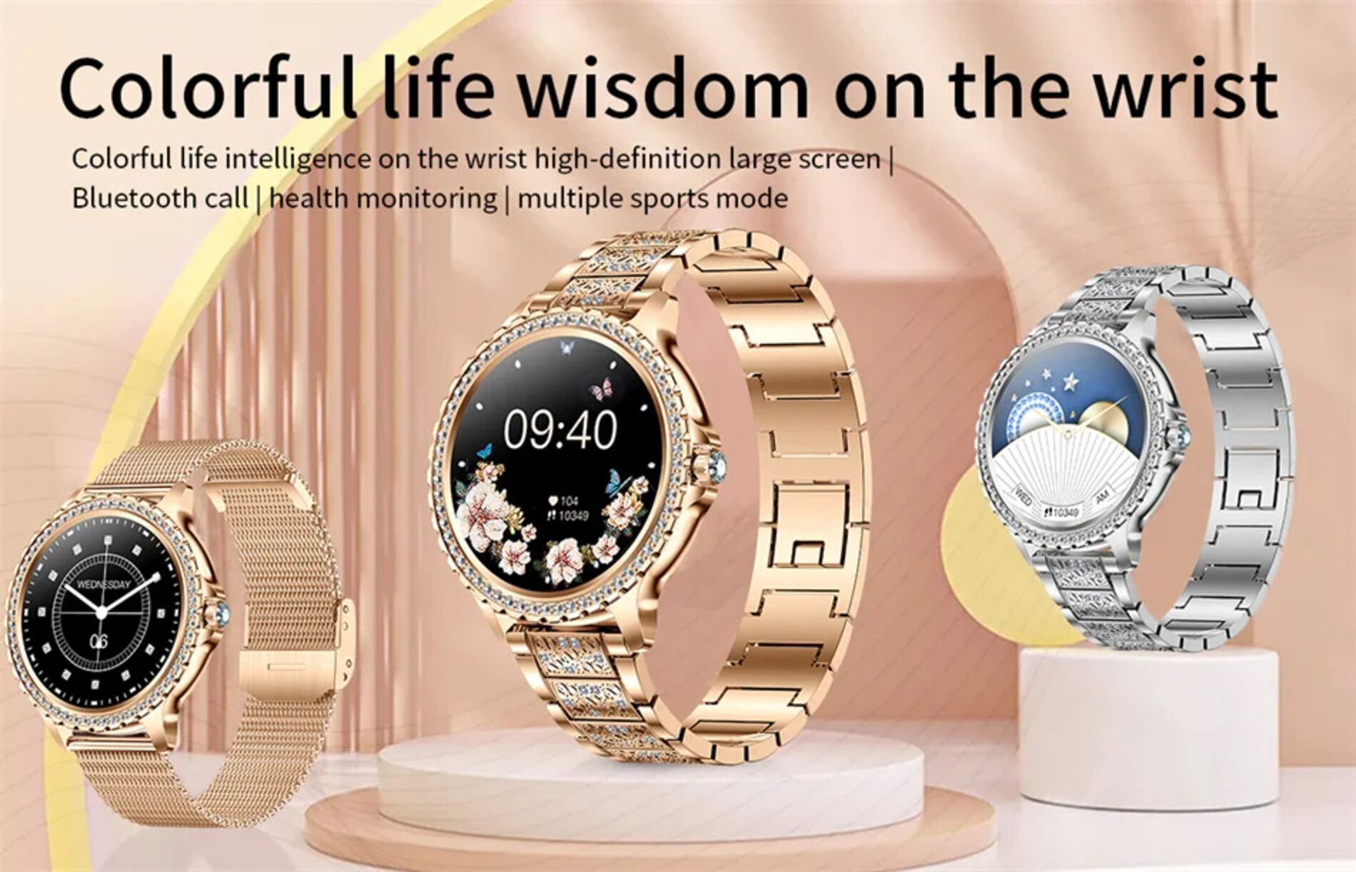 HS Smartwatch Frauen Smart Uhr HD Bildschirm Sport Armband 2025 Smartwatch