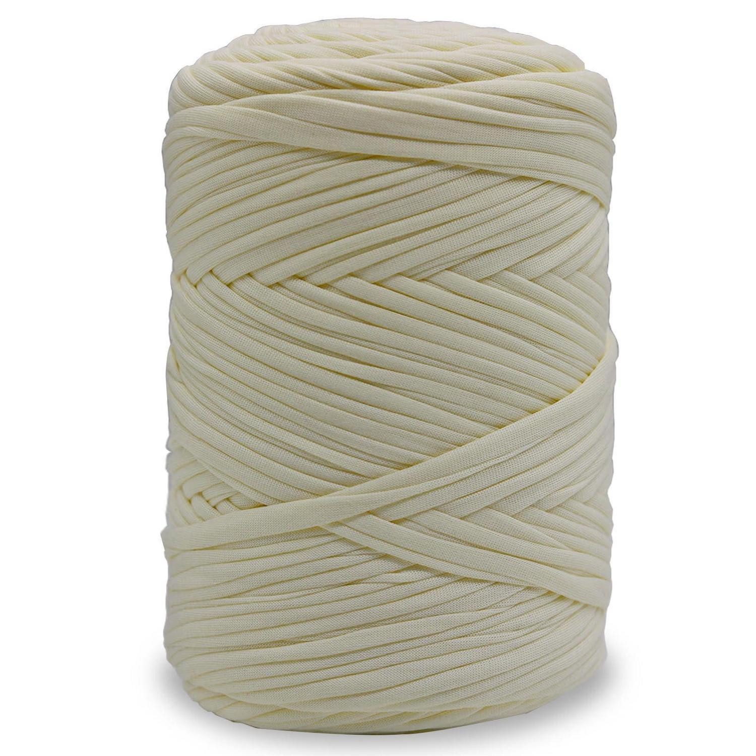 LuxusKollektion T-Shirt-Garn Milchig Weiss 400g Häkelwolle