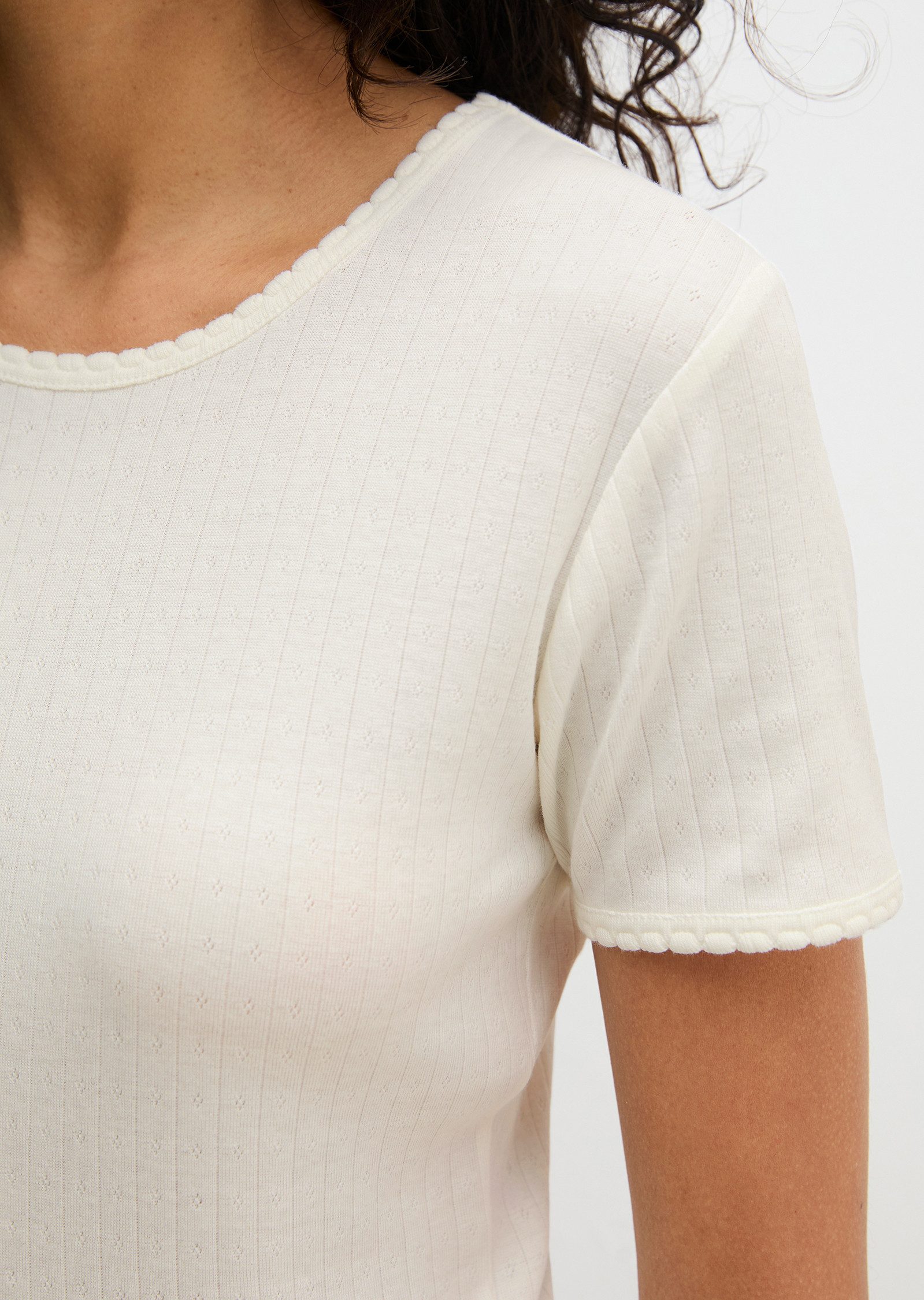Marc O'Polo Kurzarmshirt Mix N Match Airy Cotton Rib mit Rundhalsausschnitt – Bild 4 von 4