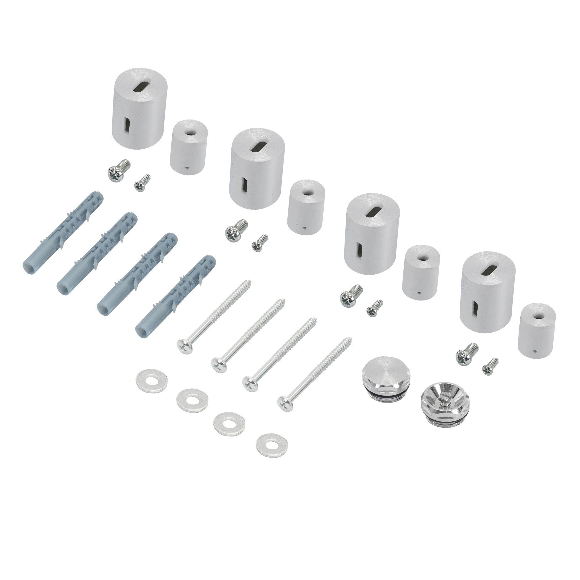 LuxeBath Badheizkörper Halterung für Designheizkörper Chrom für gerade Modelle LuxeBath