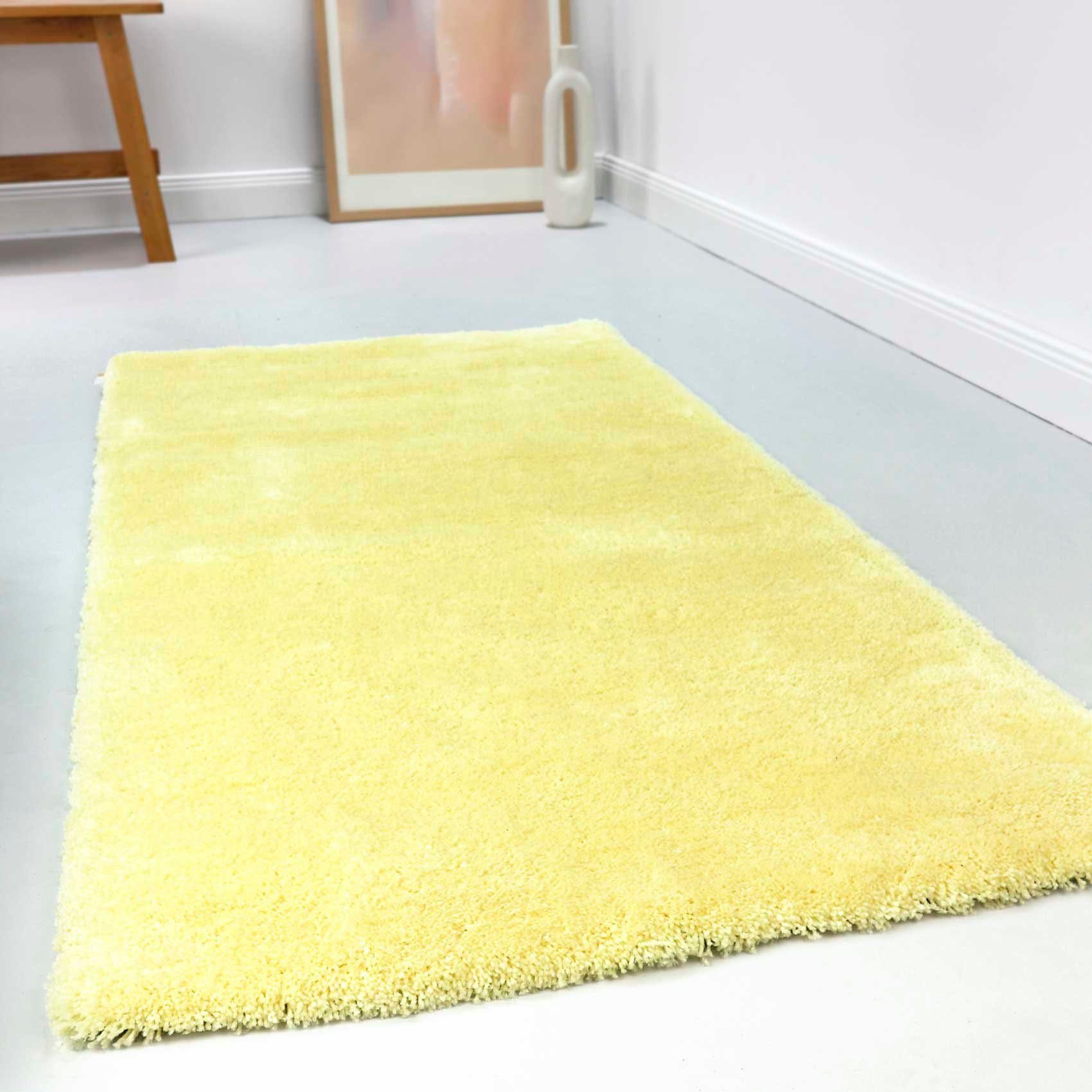 Hochflor-Teppich Relaxx, Esprit, 25 mm, Wohnzimmer, Hochflor sehr große Farbauswahl, Höhe: gelb rechteckig, dichter weicher