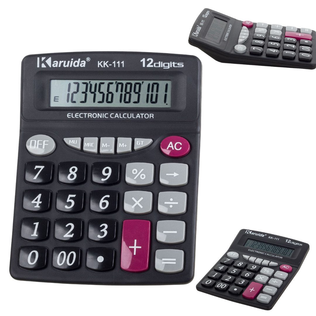 Taschenrechner XL Taschenrechner mit großen Tasten 12‑stellig