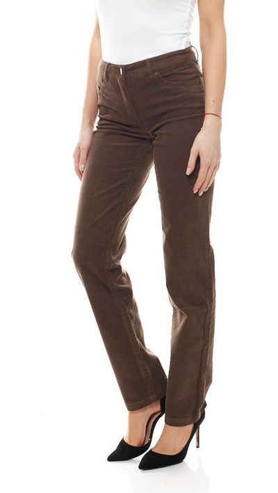 Aniston by BAUR Cordhose »Aniston Business-Hose klassische Cord-Hose für Frauen im Five-Pocket-Stil Stoff-Hose Taupe«