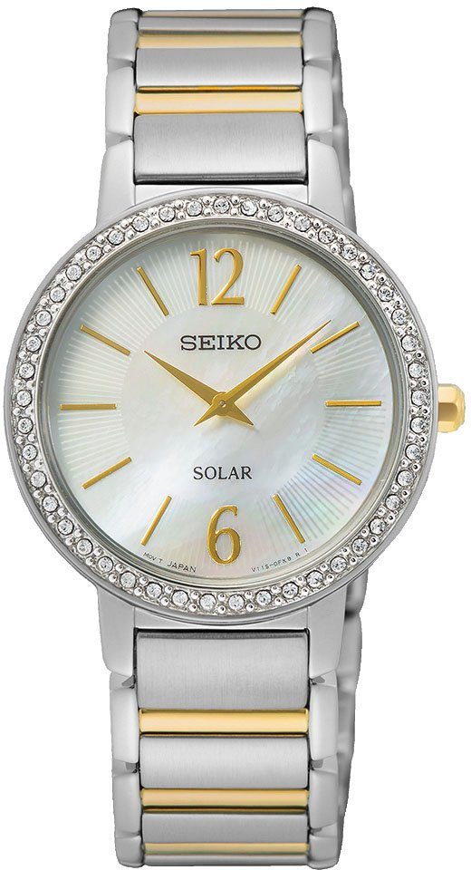 Seiko Solaruhr SUP469P1, Armbanduhr, Damenuhr, Perlmutt-Zifferblatt, Krista günstig online kaufen
