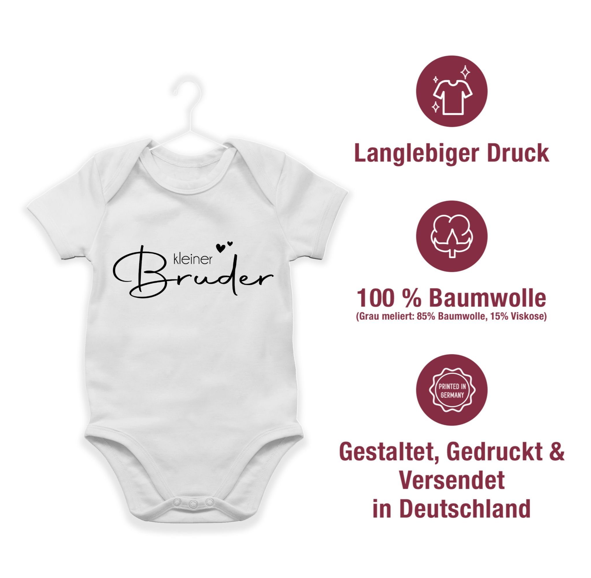 Kleiner Shirtbody Weiß 2 Shirtracer Little Bruder Bruder Brother - Kleiner