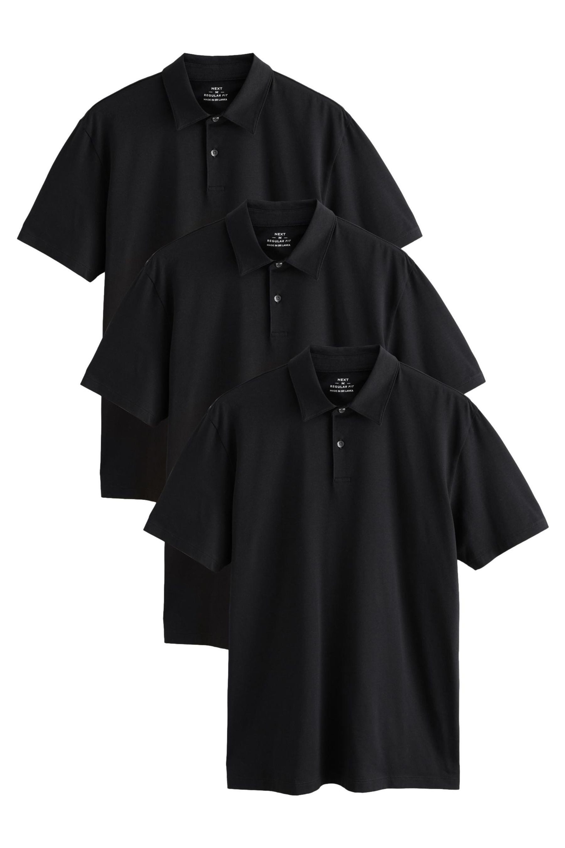 Poloshirt 3er-Pack Kurzarm-Poloshirts aus Jersey
