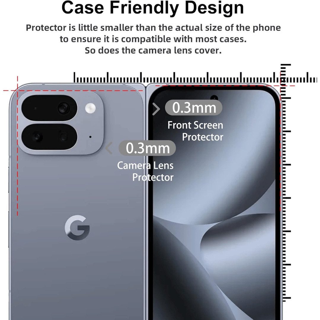 SmartUP Displayschutzglas 2X Schutzglas für Google Pixel 10 Pro Fold Display Kamera Panzerfolie für Für Google Pixel 10 Pro Fold, kompletter Rundumschutz – Bild 3 von 5