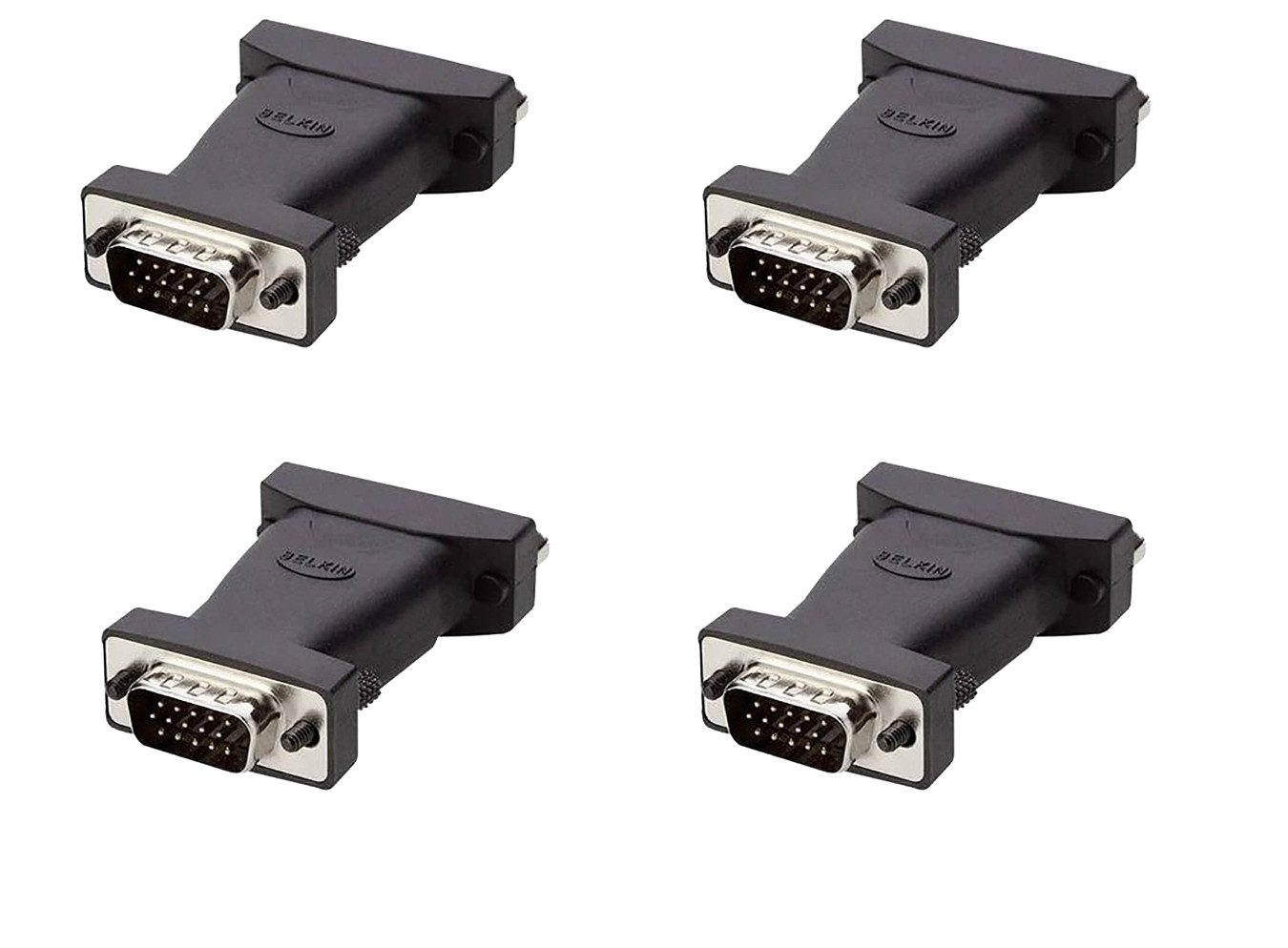 Belkin [4ERPACK] F2E4261BT Adapter DVI-I auf HDMI Adapter DVI zu VGA, DVI auf VGA Monitor Adapter Displayport Stecker Video Beamer Analog