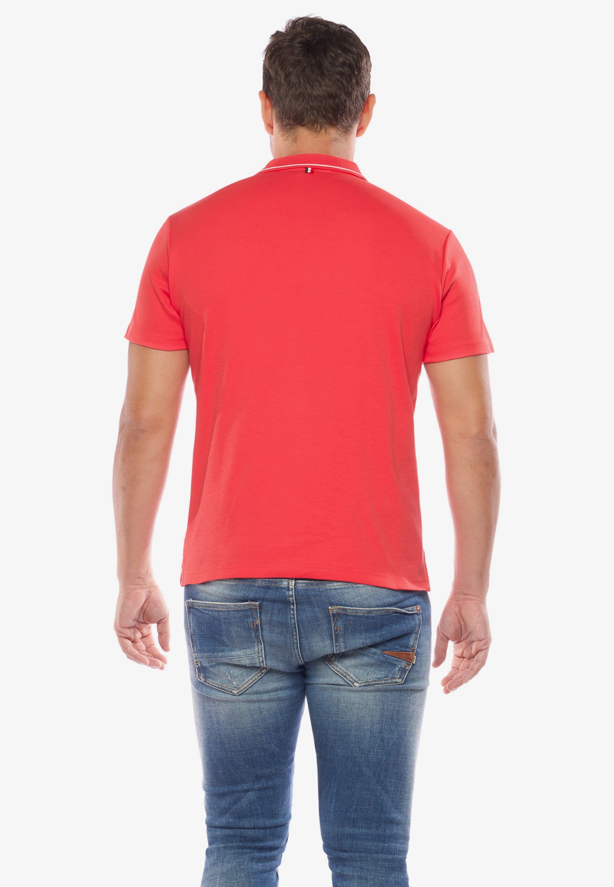 Le Temps Des Cerises Poloshirt in klassischem ARON Design rot