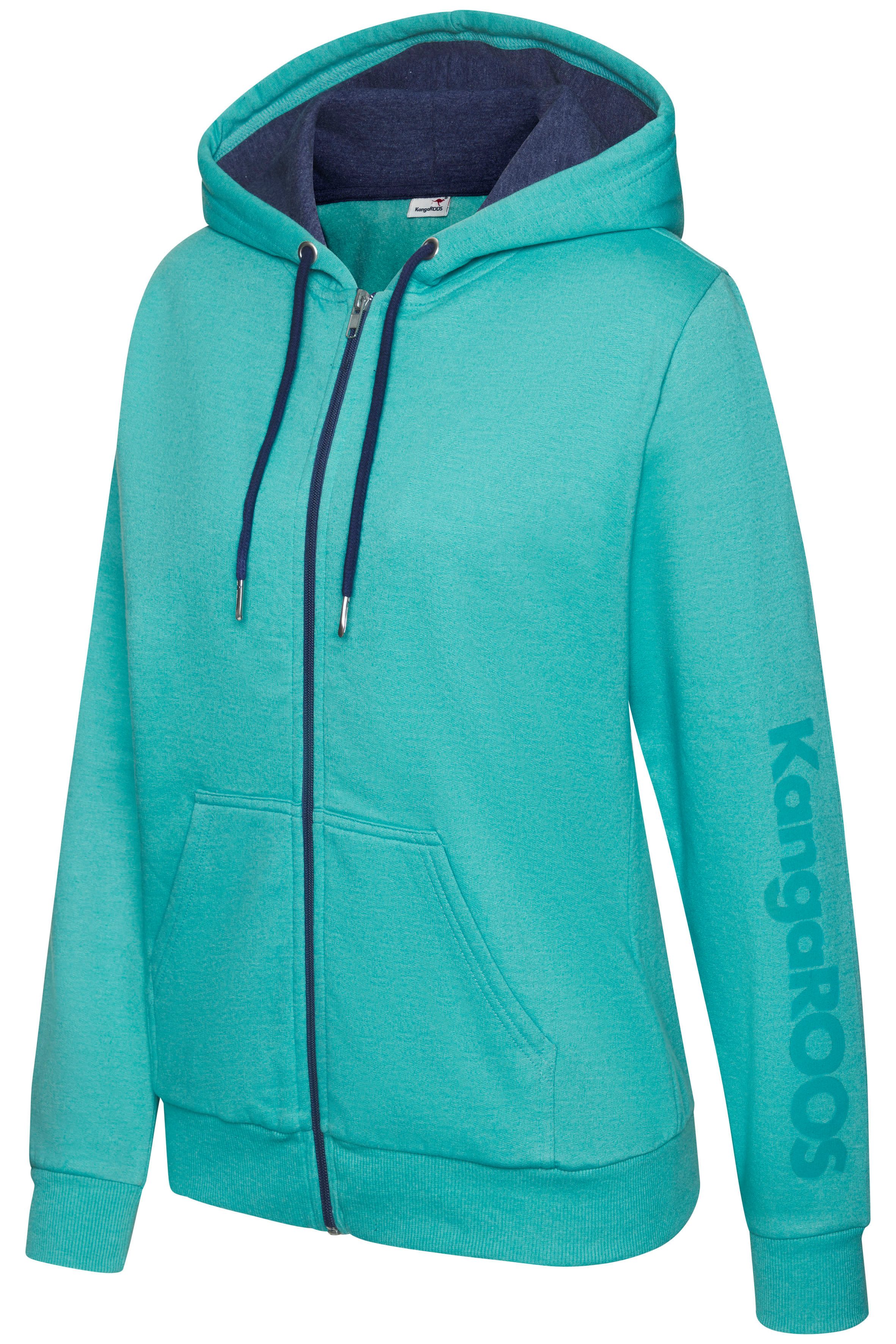 KangaROOS Sweatjacke mit kontrastfarbenen Details, Loungewear