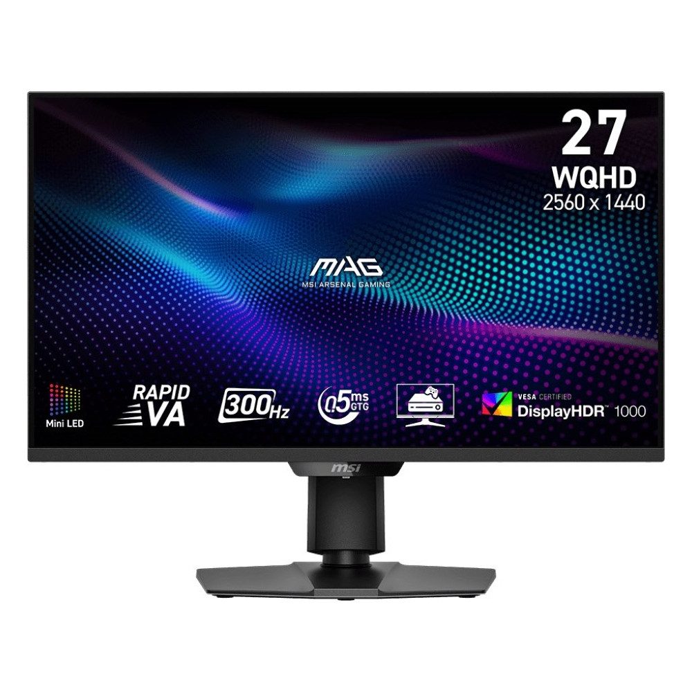 MSI 9s6-3cf09h-003 mag 274qpfde x30mv 27 zoll gaming monitor mit mini-led TFT-Monitor (2560 × 1440 WQHD px, 2560 × 1440 WQHD, 0.5 ms Reaktionszeit, Mini-LED, Mini-LED-Technik für bessere Bildqualität)