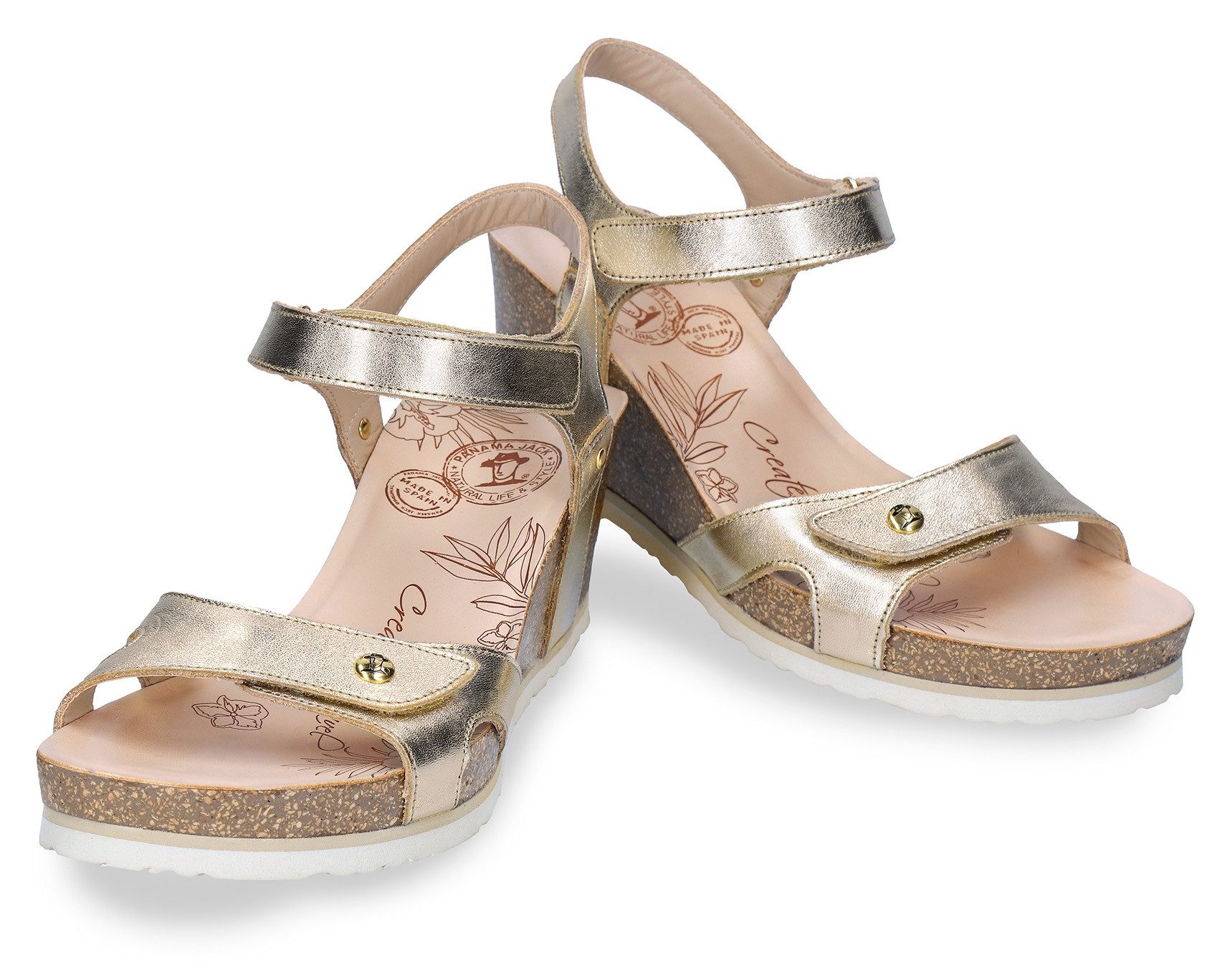 Panama Jack Julia Keilsandalette, Klettschuh, Sommerschuh, Festtagsschuh mit leichter Laufsohle