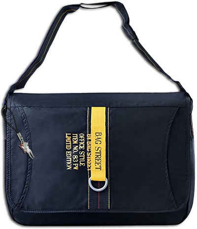 BAG STREET Umhängetasche Bag Street Synthetik Tasche Damen Herren (Messenger Bag), Herren, Damen Tasche navyblau
