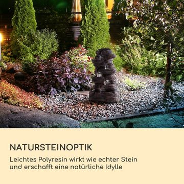 blumfeldt Wasserspiel Stonehenge XL Solarbrunnen, (Set, 6 tlg., inkl. Pumpe,Solarpanel;LED-Beleuchtung und Anschlussmaterial), spring zimmer zier brunnen led-beleuchtung terasse solar outdoor