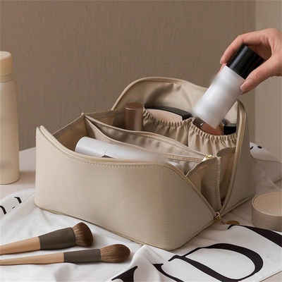 Leway Kosmetiktasche »kosmetiktaschen groß damen Kosmetiktasche aus Kunstleder, tragbare Kosmetiktasche für Damen, Reisekosmetiktasche mit großer Kapazität«