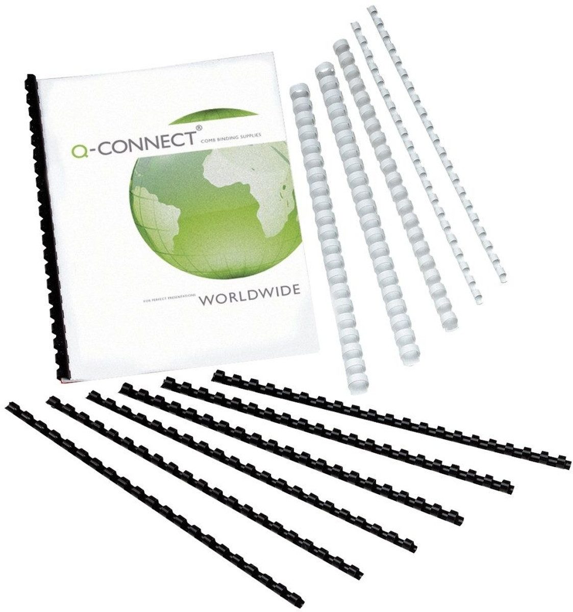 Connect Thermo-Bindemappe Plastikbinderücken A4 8mm weiß VE=100 Stück, (