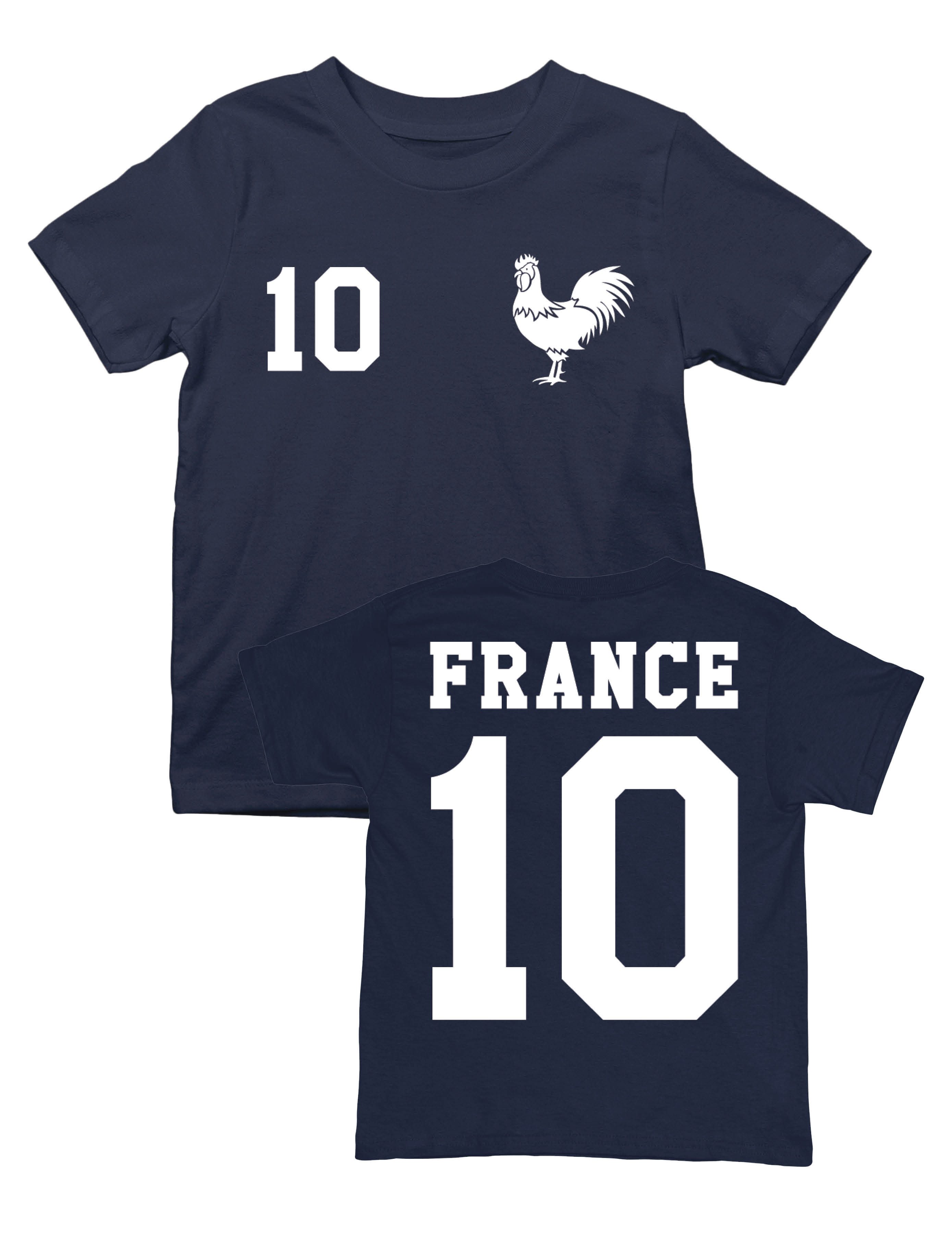 Youth Designz T-Shirt Frankreich Kinder T-Shirt im Fußball Trikot Look mit trendigem Motiv