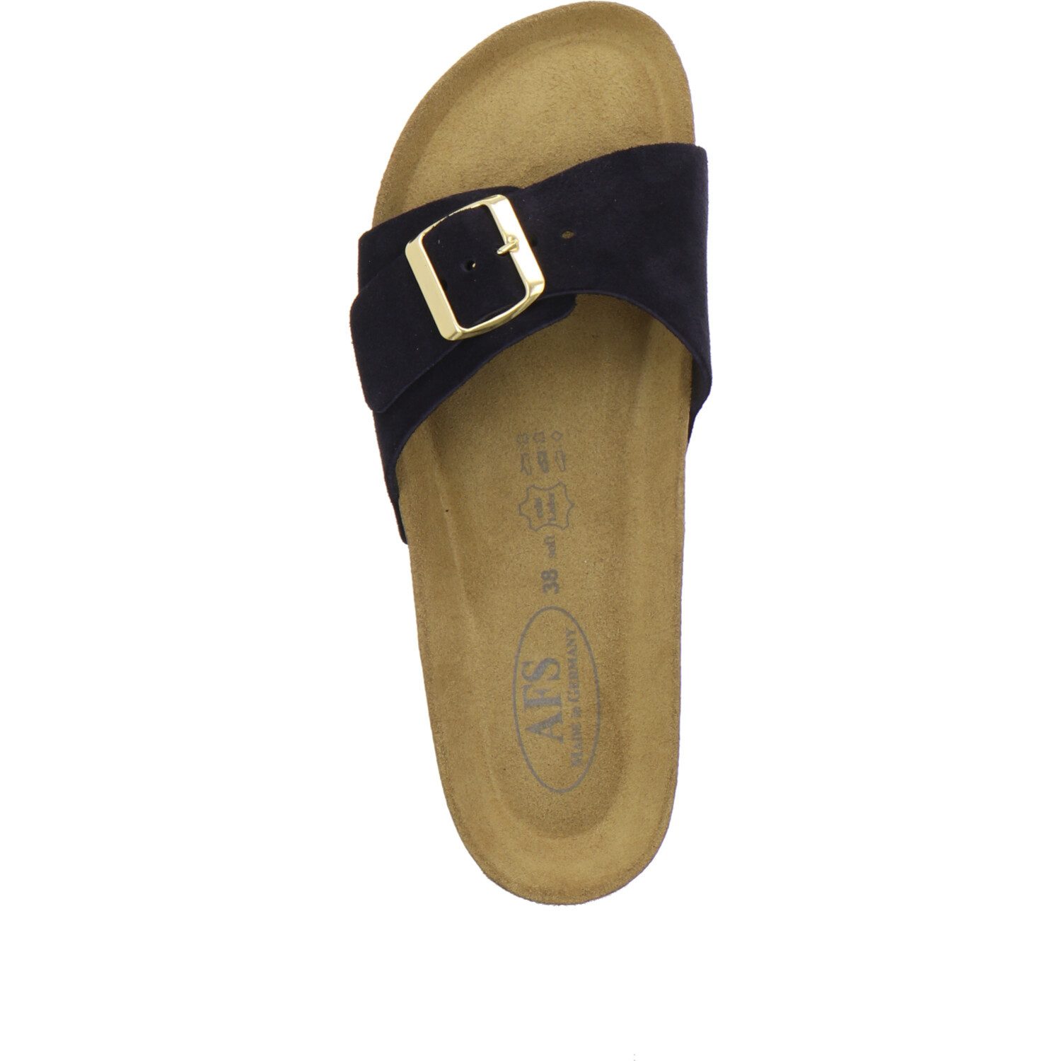 AFS-Schuhe 211244 Sommer Pantolette für Damen mit Fußbett, bequeme Sandalen aus Leder