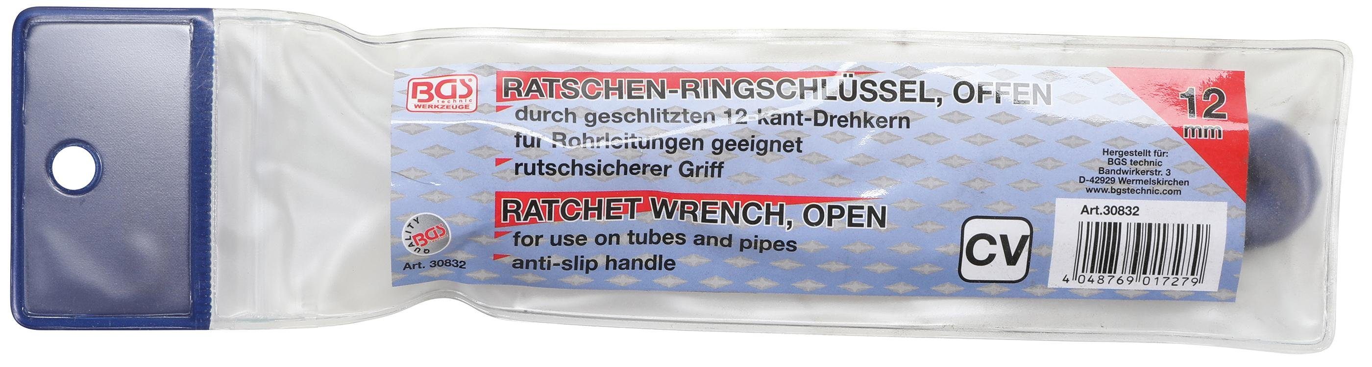 technic mm BGS Ratschen-Ringschlüssel, SW Stecknuss offen, 12